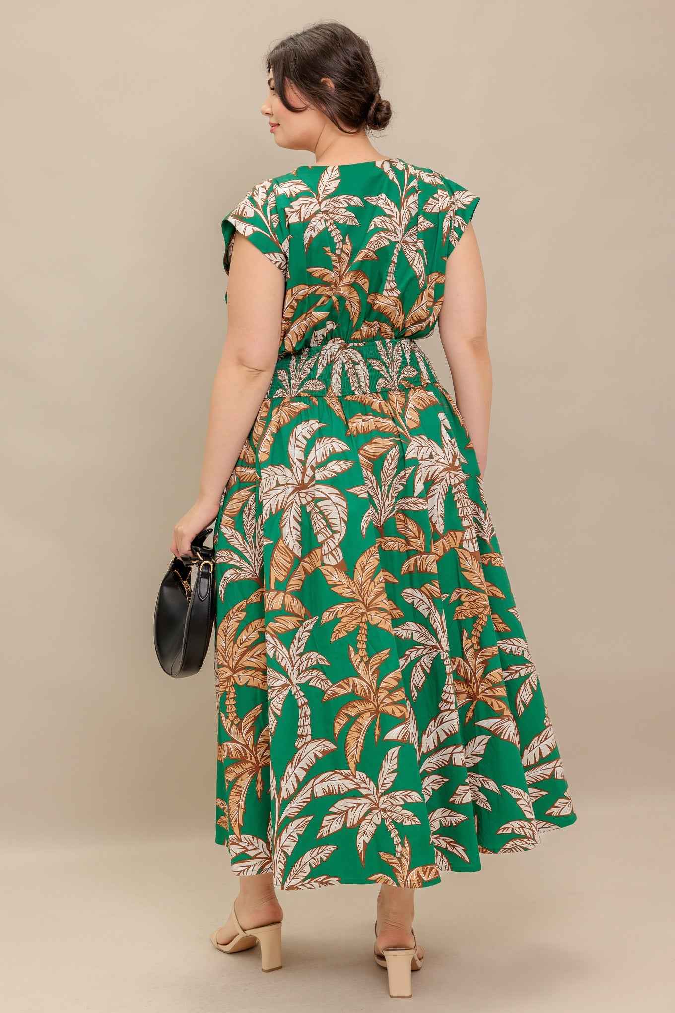 LUSH STILLNESS WOVEN MIDI DRESS