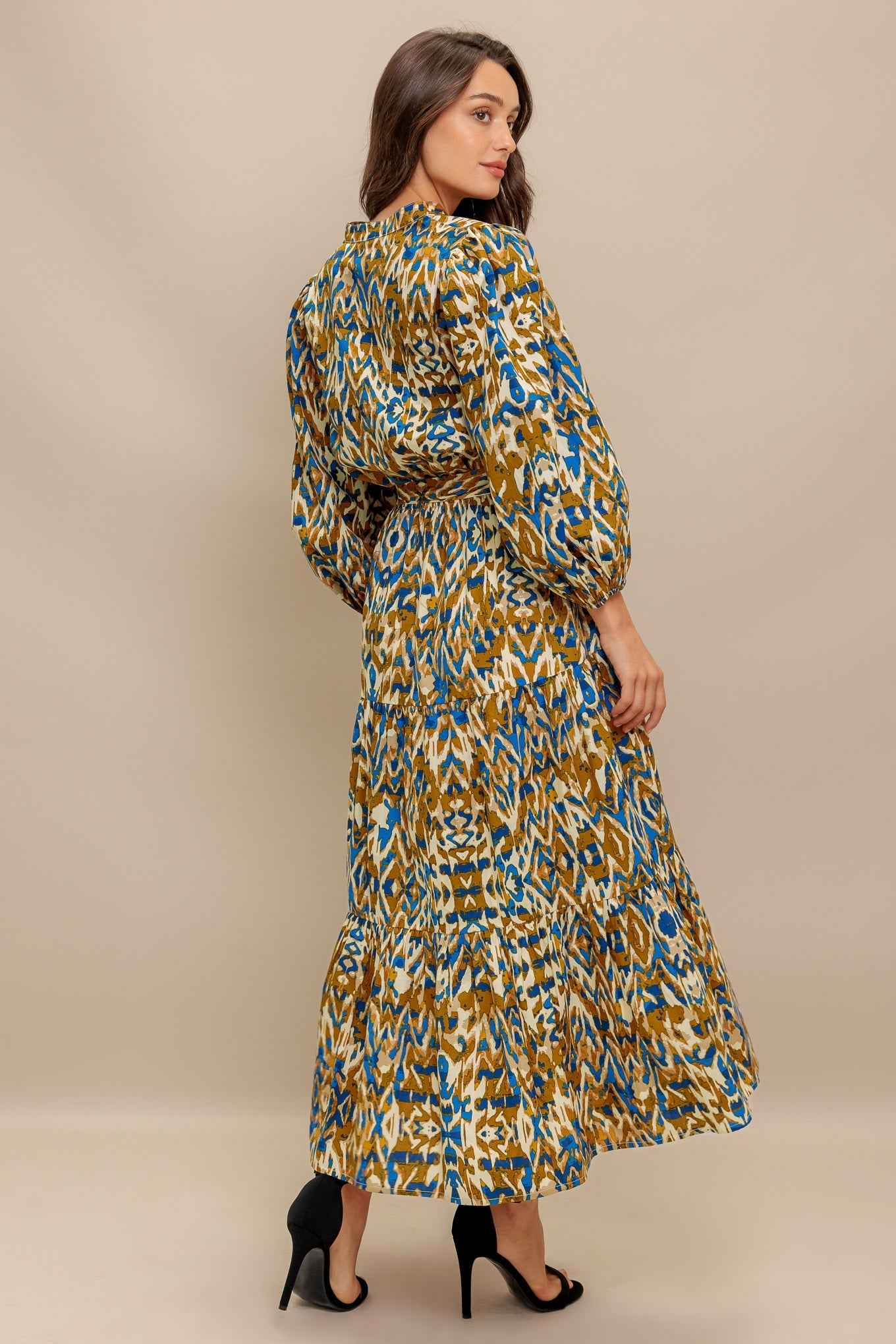 TERRA VISION WOVEN MIDI DRESS