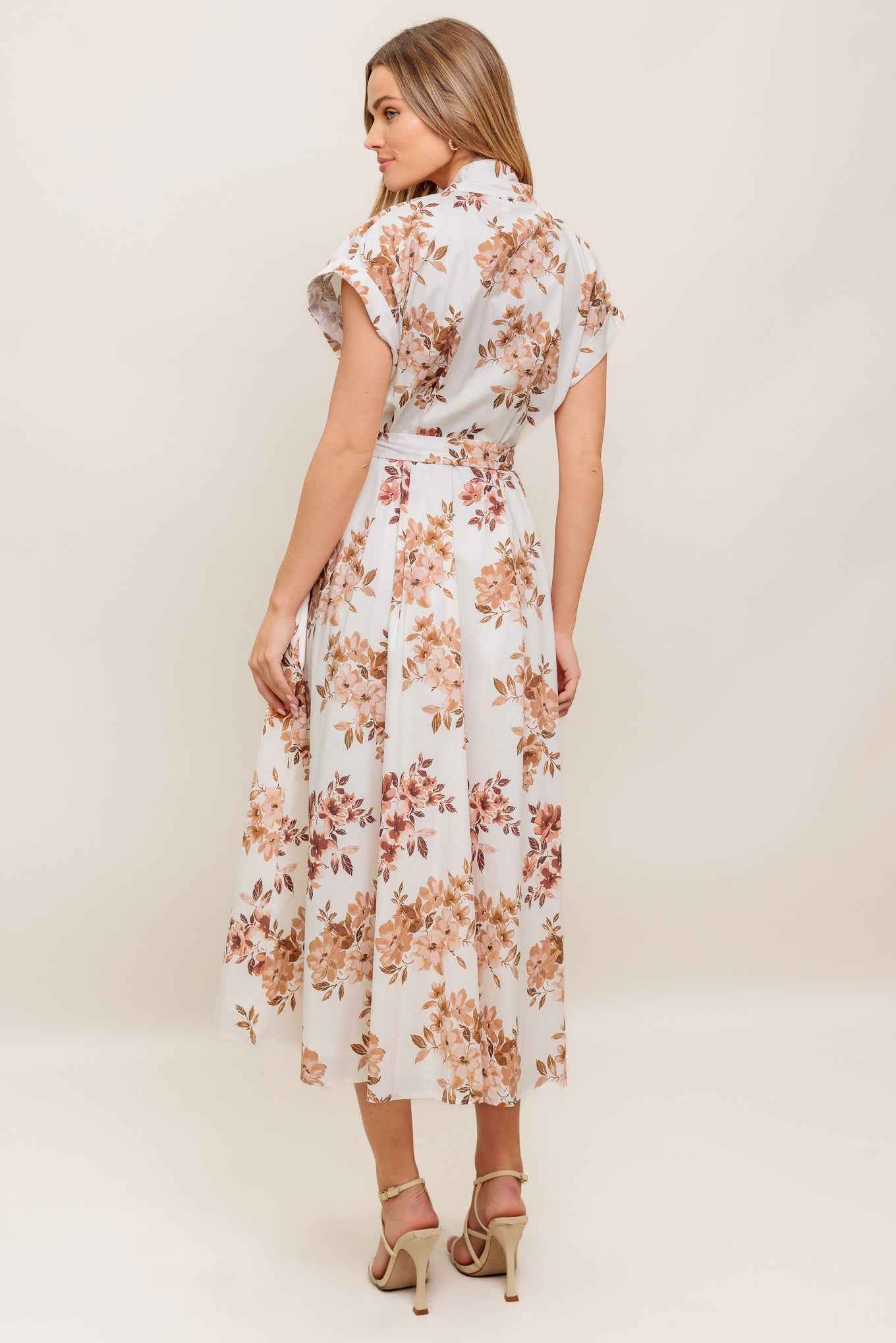 MAPLE GARDEN WOVEN MIDI DRESS