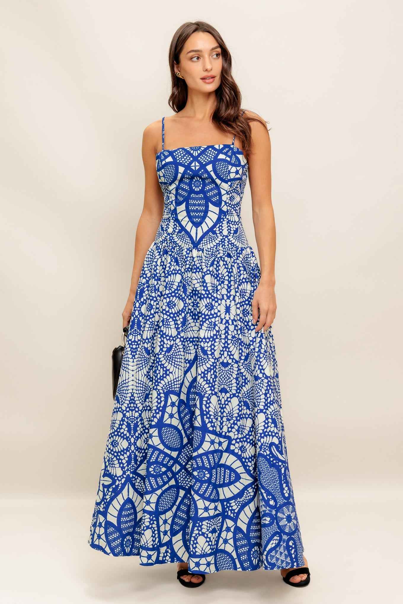 SEA ORNAMENT WOVEN ANKLE DRESS