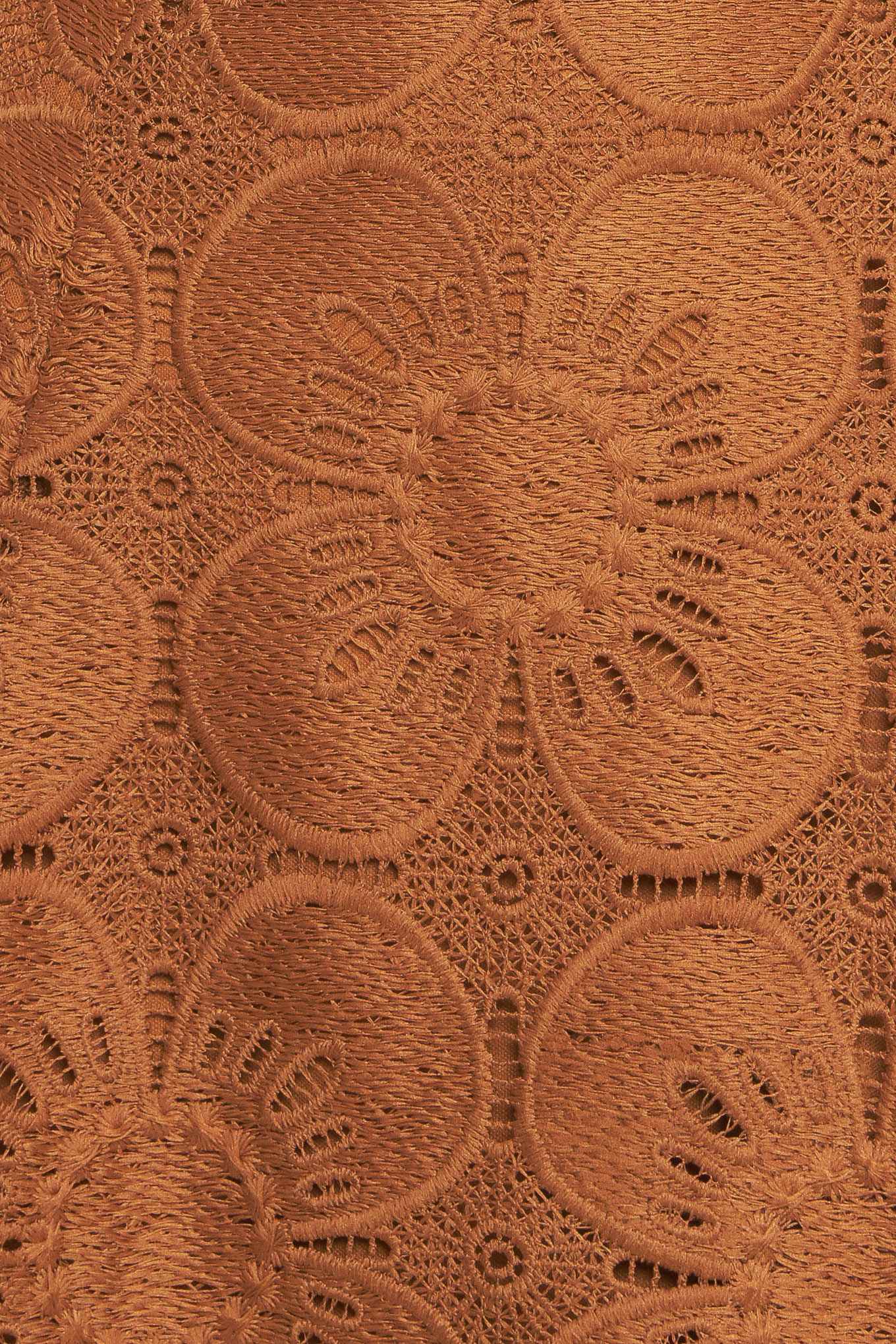 AUTUMN BLOOM WOVEN LACE MINI DRESS