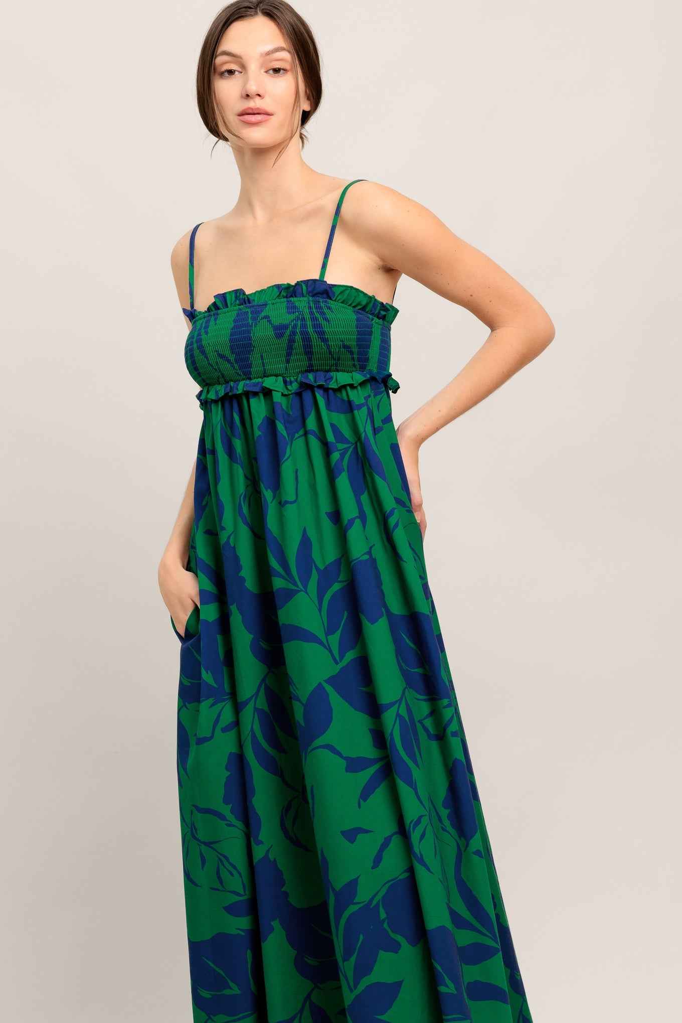 GARDEN PATH WOVEN MAXI DRESS