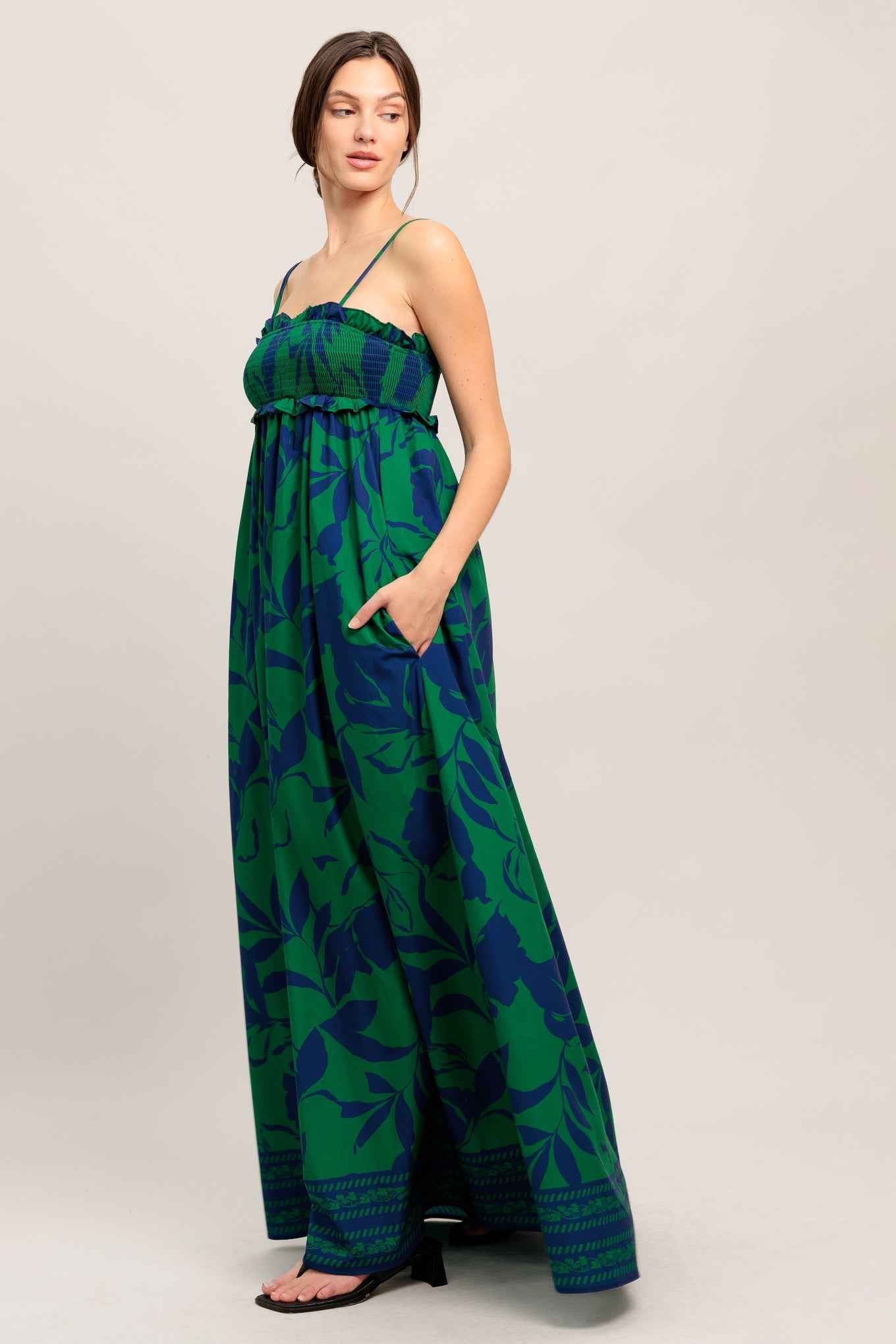 GARDEN PATH WOVEN MAXI DRESS