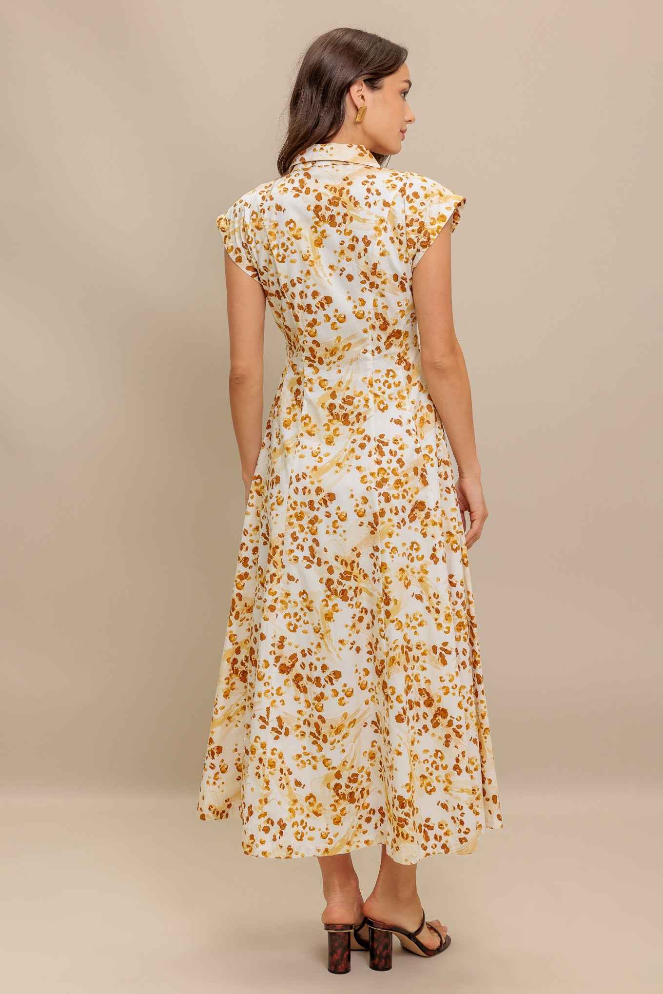 BUTTERCUP KISS WOVEN MIDI DRESS