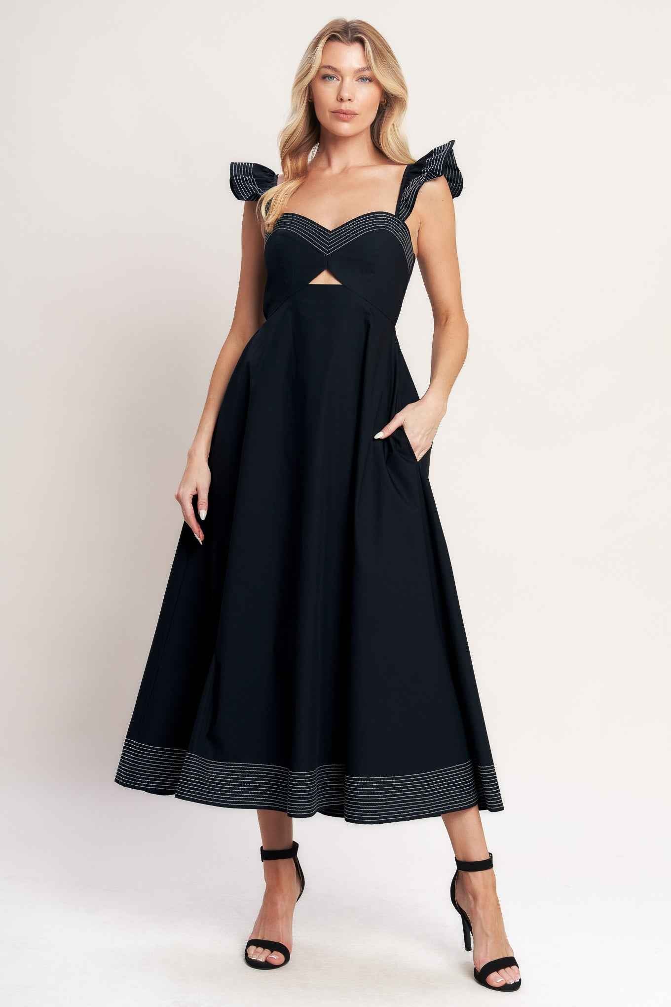 BEAUTIFULLY UNEXPECTED WOVEN MIDI DRESS