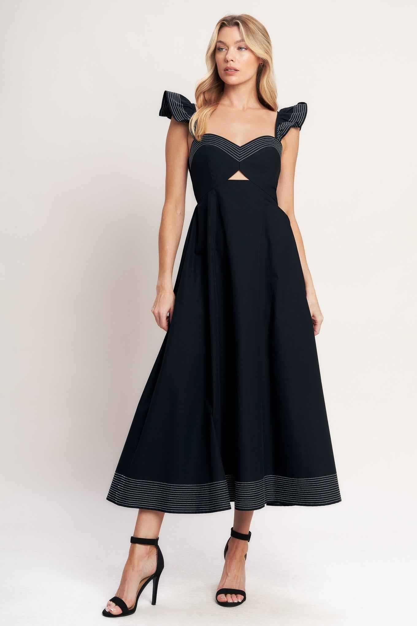 BEAUTIFULLY UNEXPECTED WOVEN MIDI DRESS