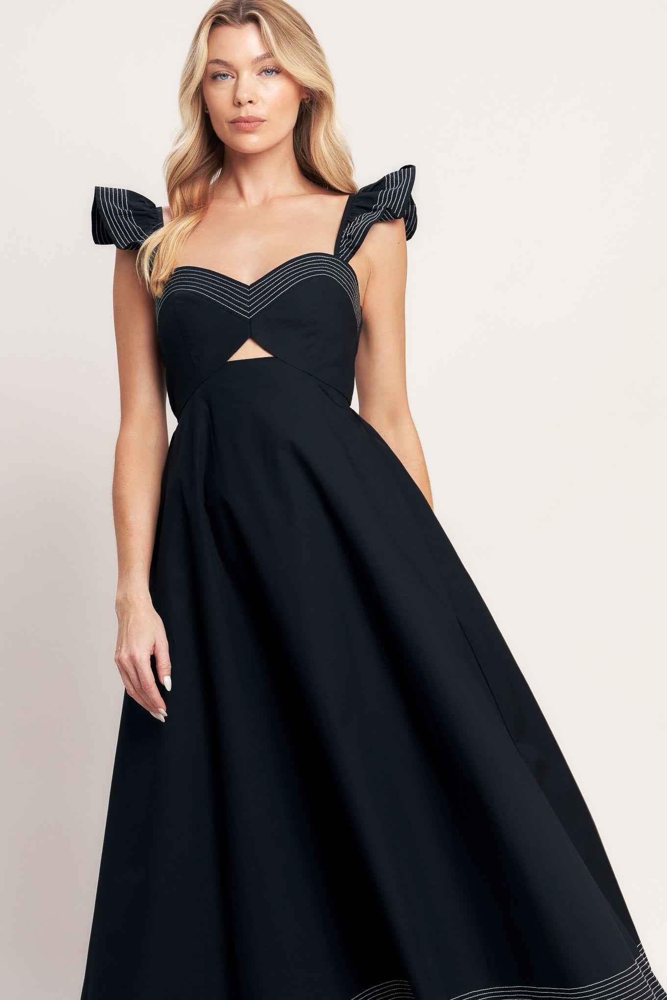 BEAUTIFULLY UNEXPECTED WOVEN MIDI DRESS