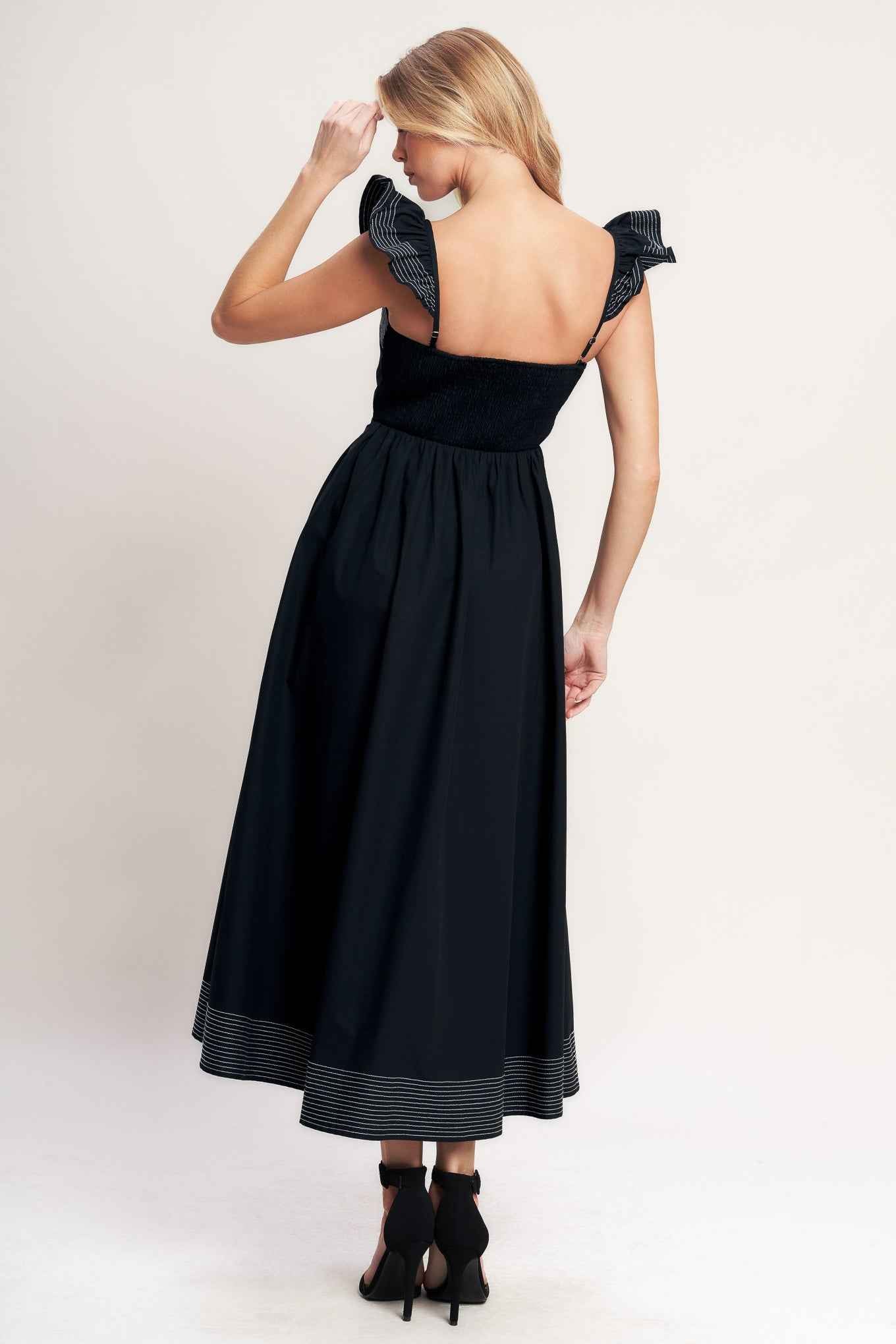 BEAUTIFULLY UNEXPECTED WOVEN MIDI DRESS