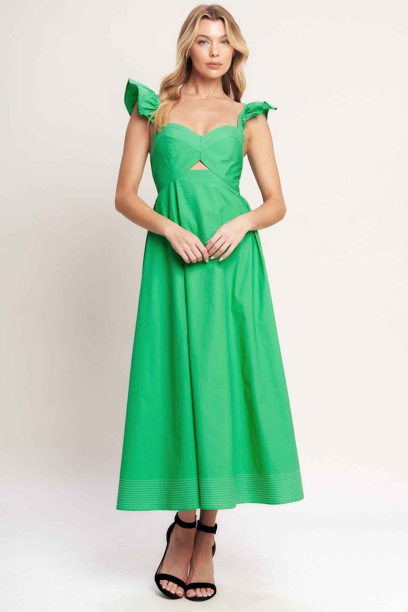 BEAUTIFULLY UNEXPECTED WOVEN MIDI DRESS