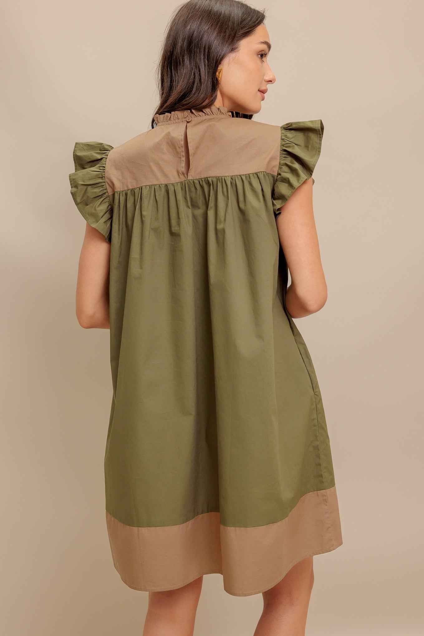 FOREST WHISPER WOVEN MINI DRESS