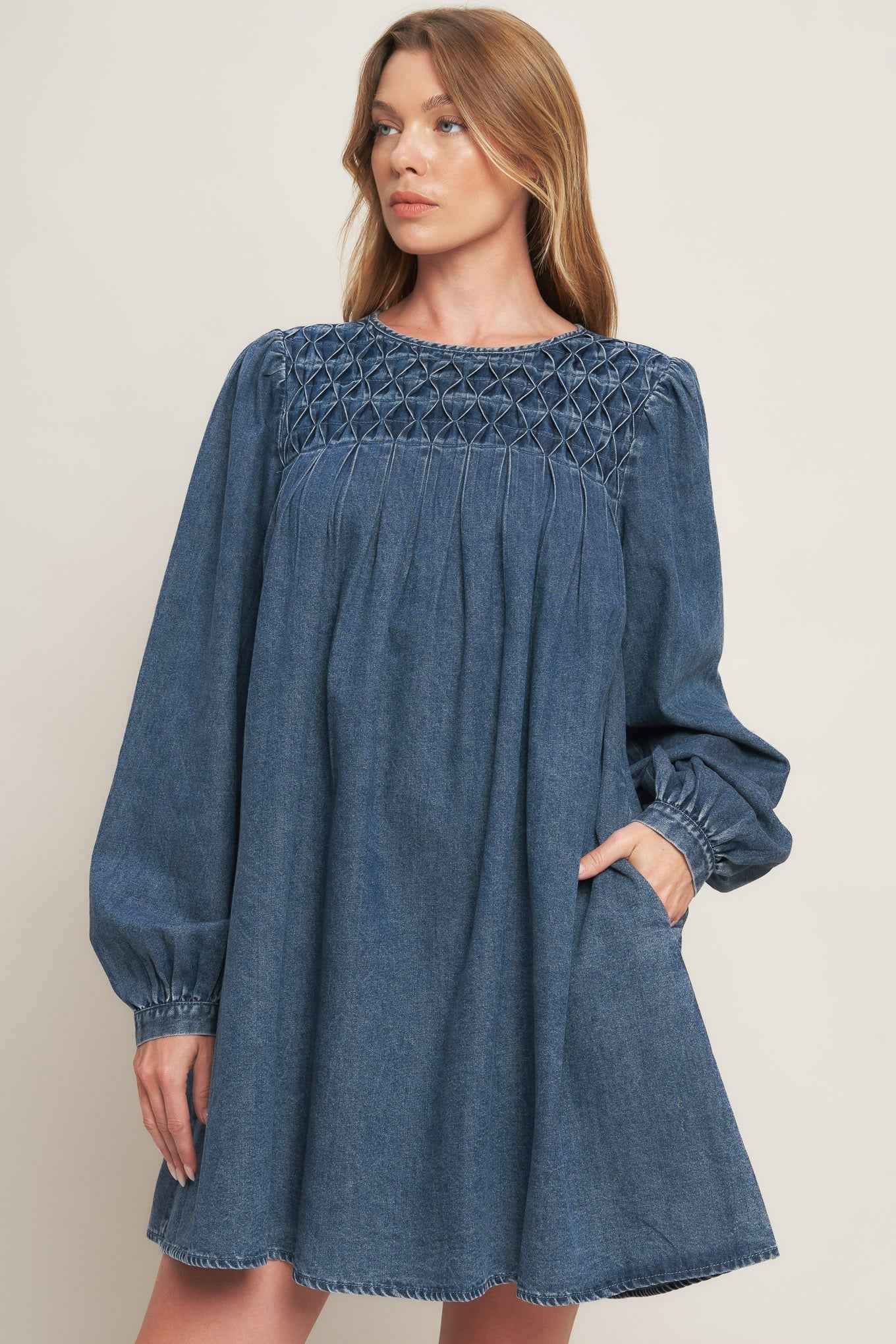 WEEKEND DENIM ICON MINI DRESS