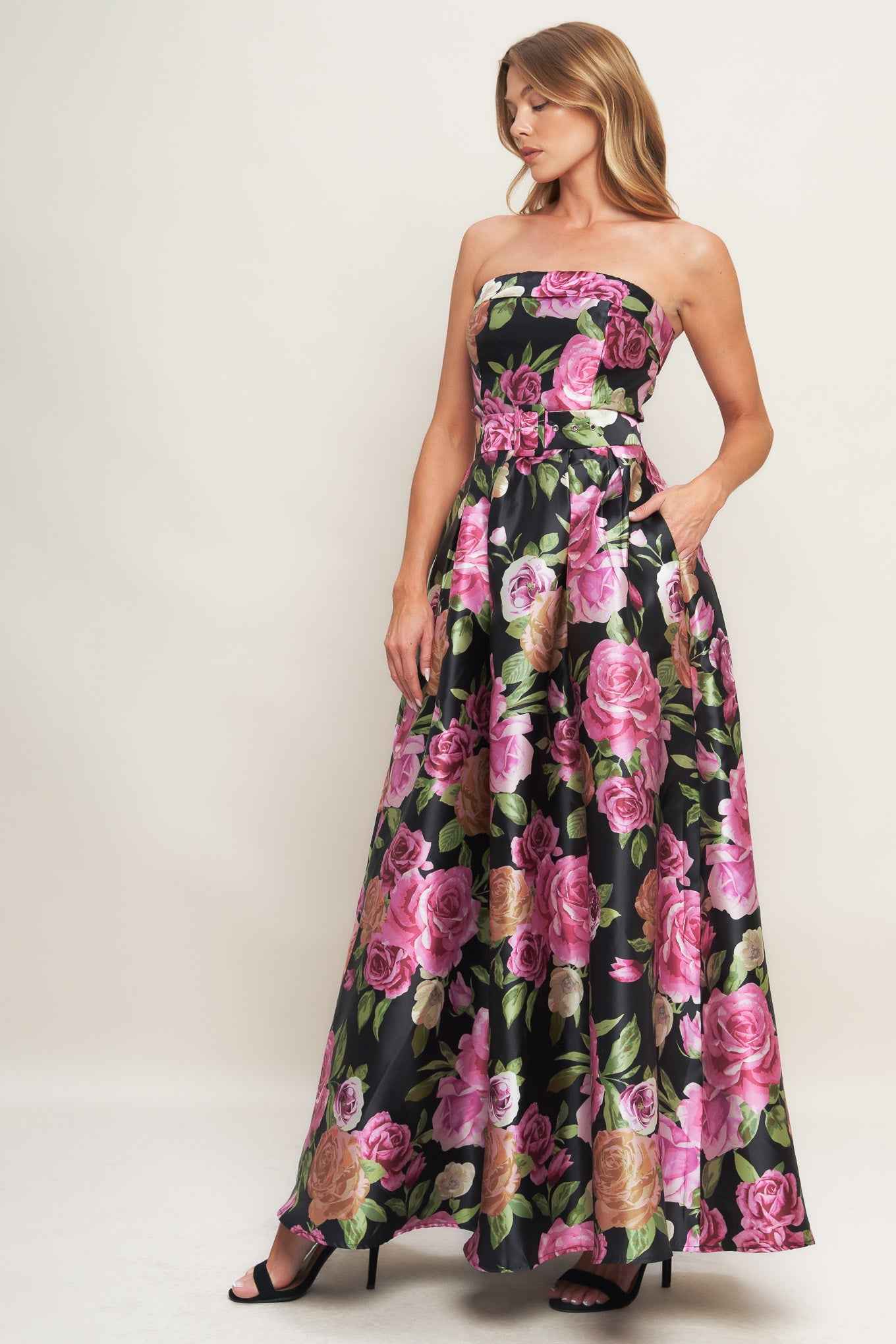 GLAMOUR GARDEN WOVEN MAXI DRESS