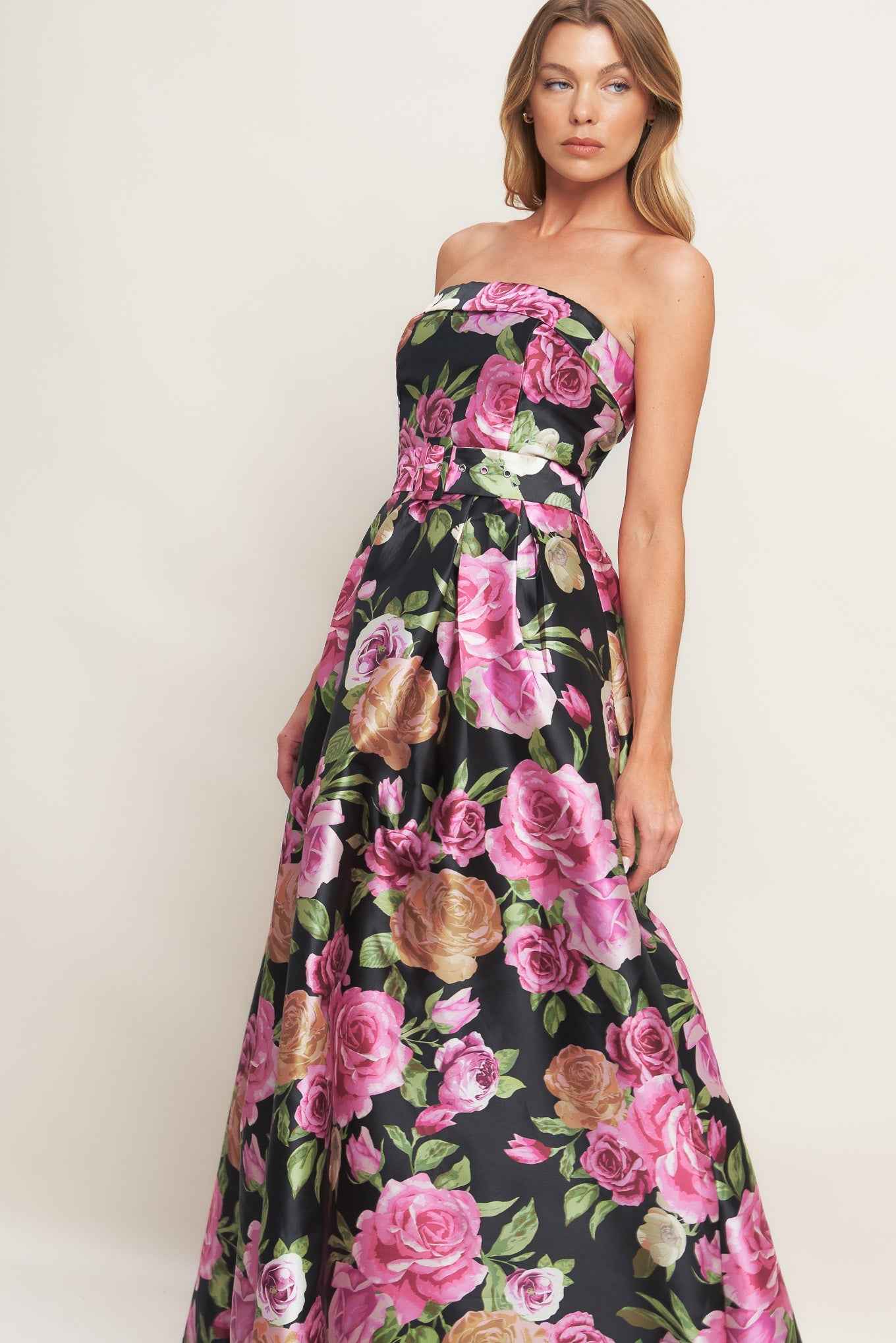 GLAMOUR GARDEN WOVEN MAXI DRESS