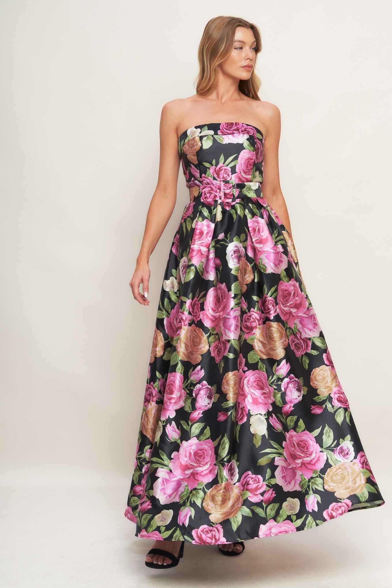 GLAMOUR GARDEN WOVEN MAXI DRESS