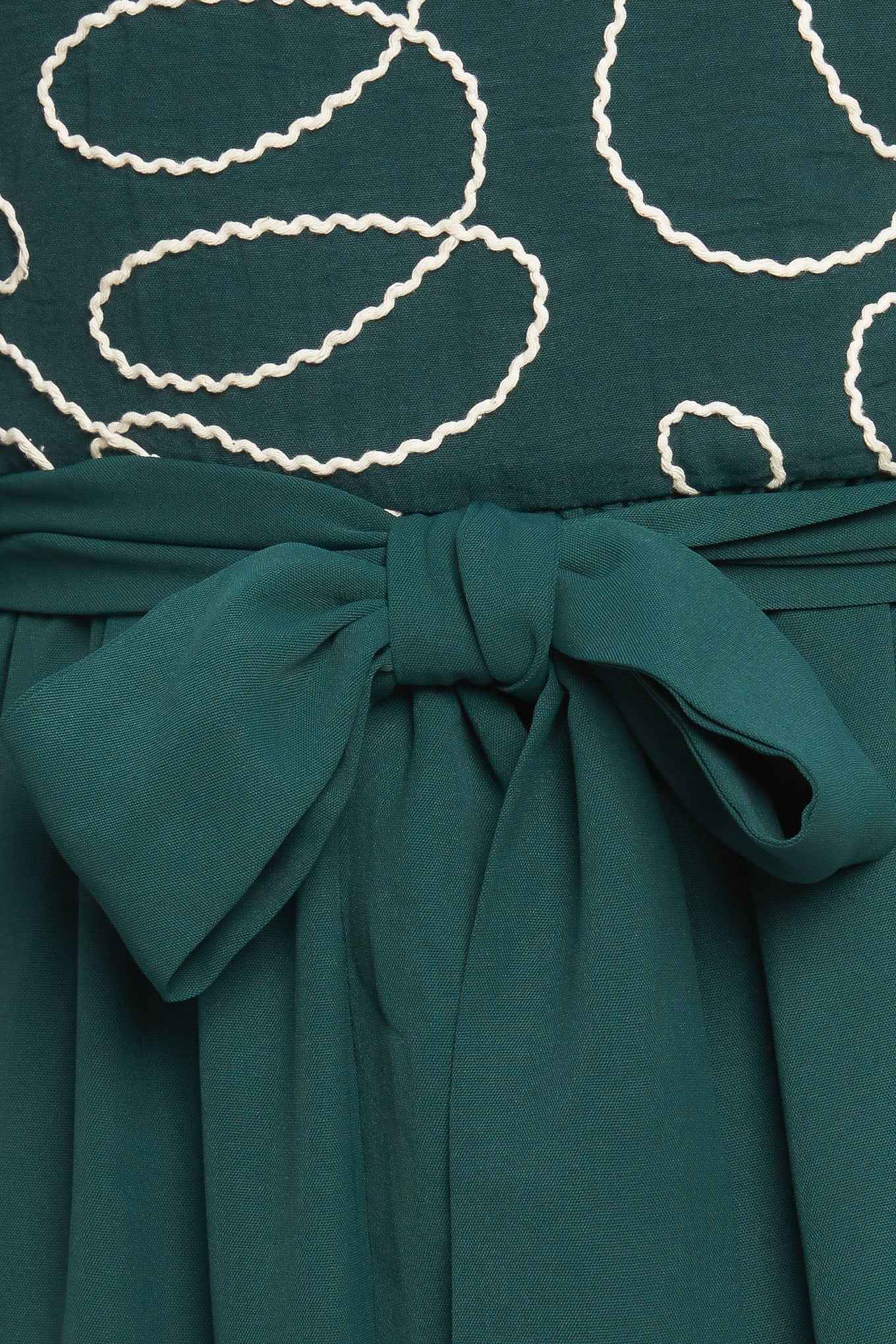 FOREST ALLURE WOVEN MIDI DRESS