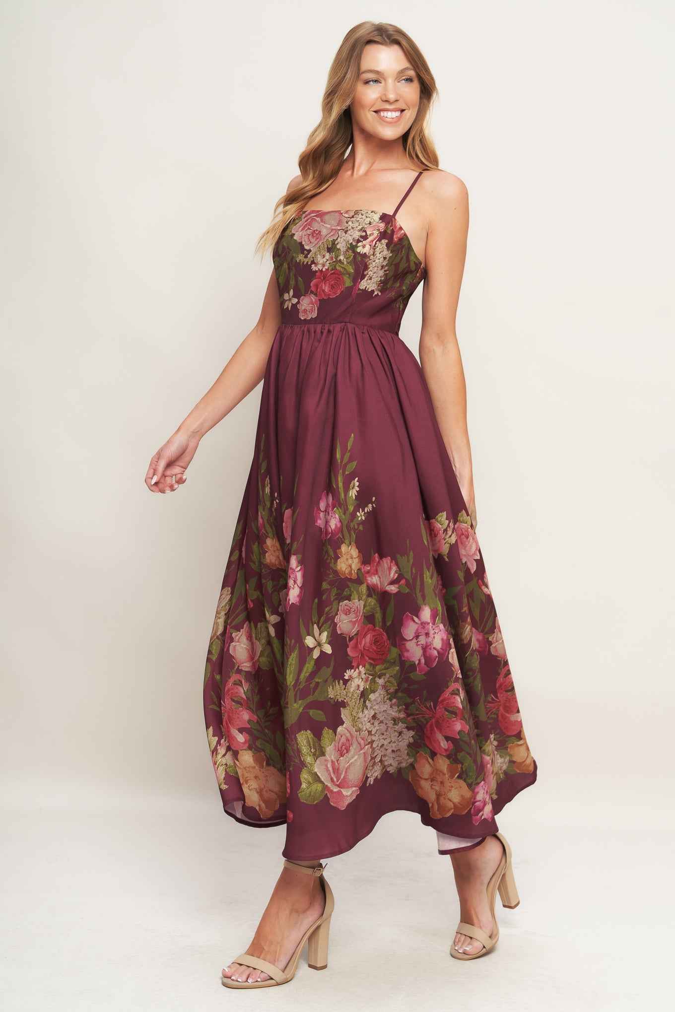 SECRET GARDEN ROMANCE WOVEN ANKLE DRESS