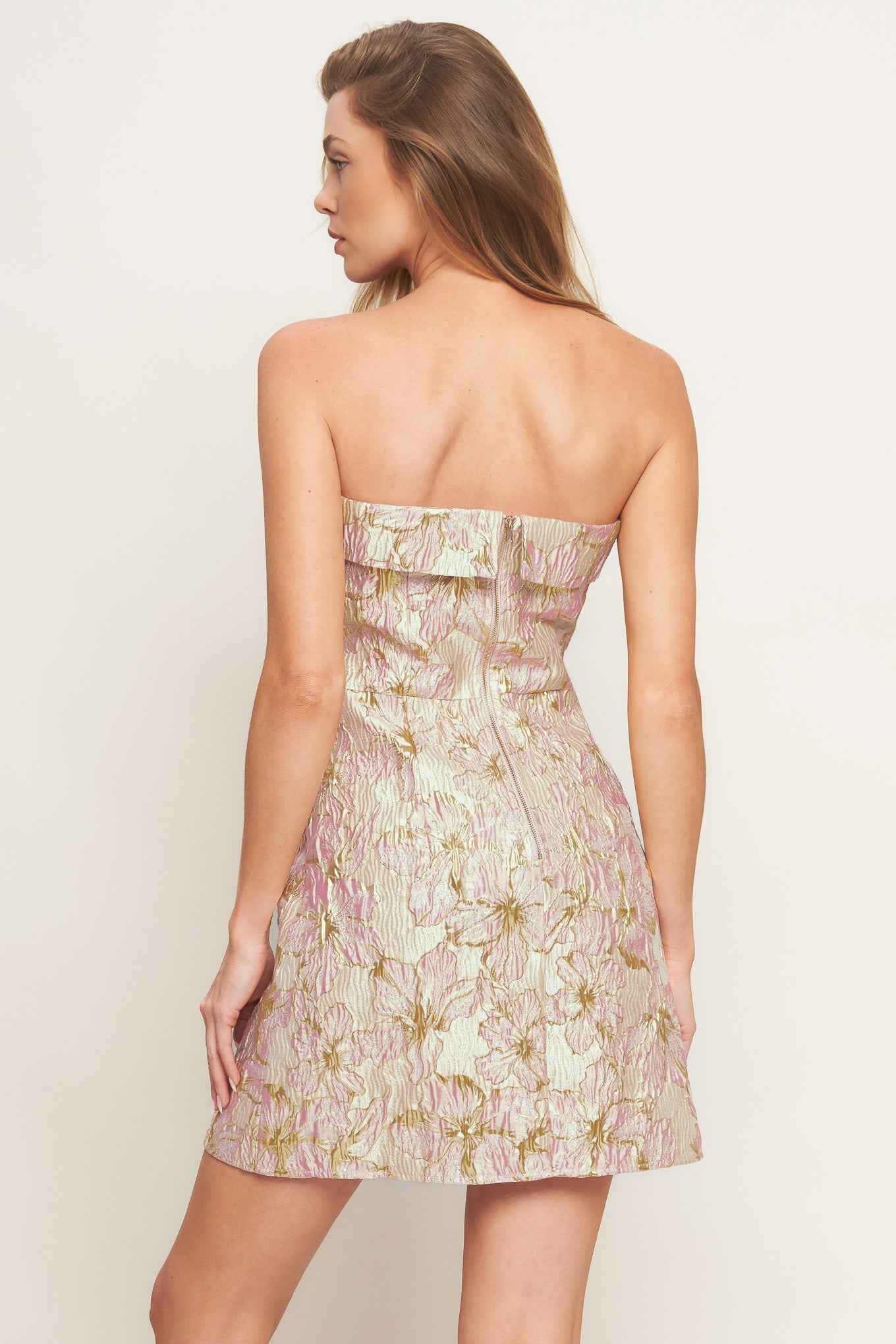 LUMIÈRE BLOSSOM WOVEN MINI DRESS