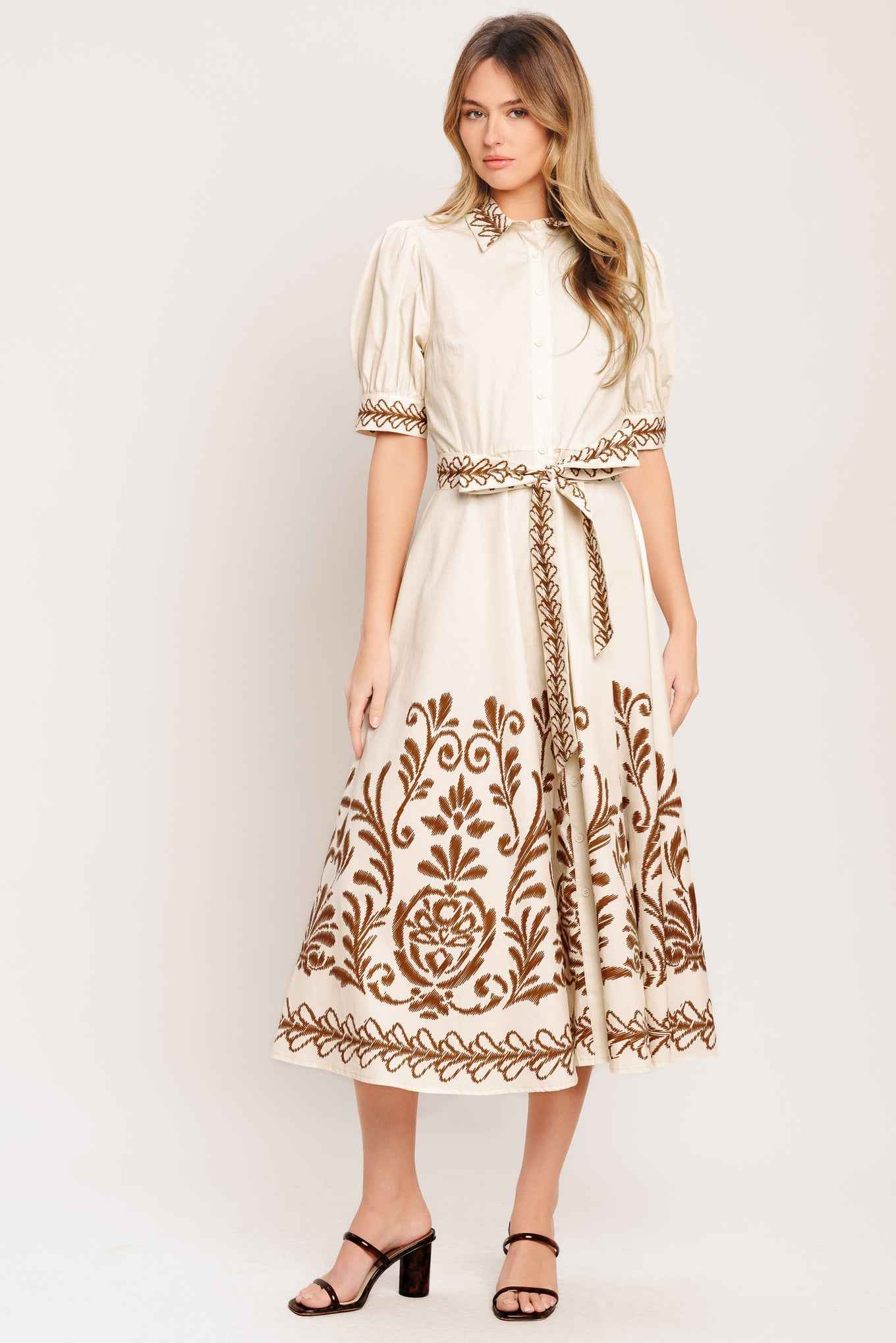 ROMANTIC HEIRLOOM WOVEN MIDI DRESS