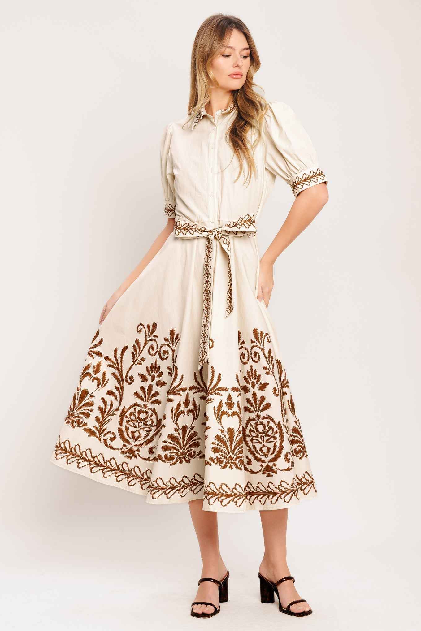 ROMANTIC HEIRLOOM WOVEN MIDI DRESS