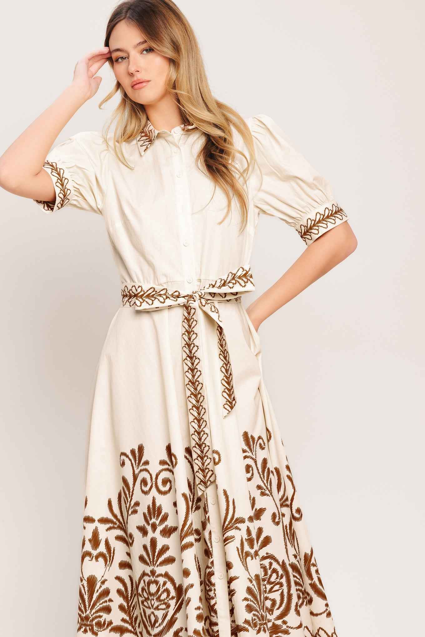 ROMANTIC HEIRLOOM WOVEN MIDI DRESS