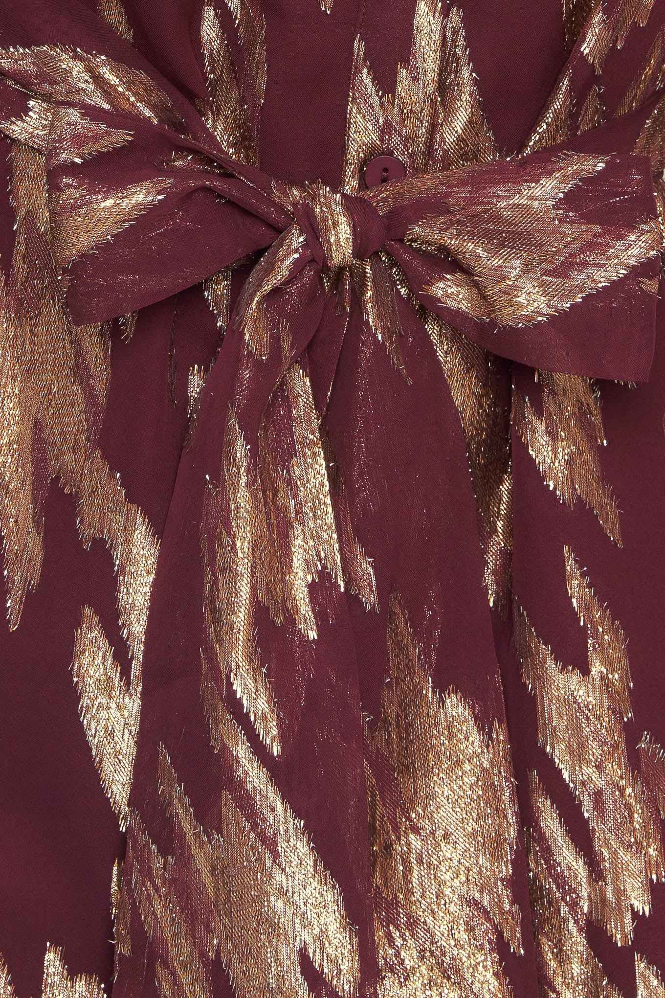 METALLIC MUSE WOVEN MINI DRESS