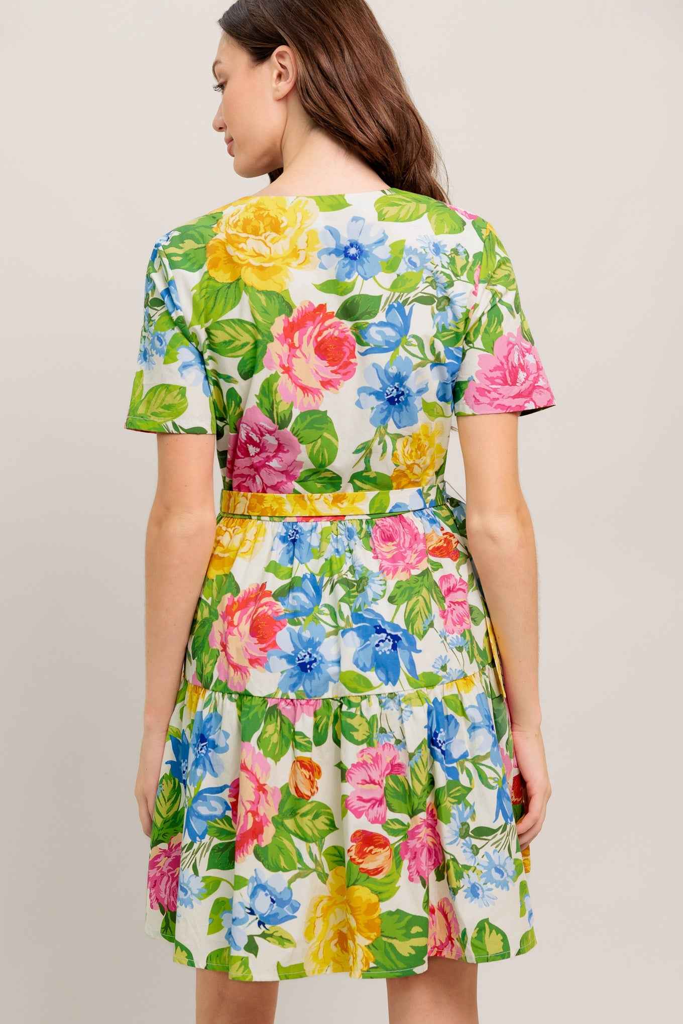 SUNSHINE IN FULL BLOOM WOVEN MINI DRESS