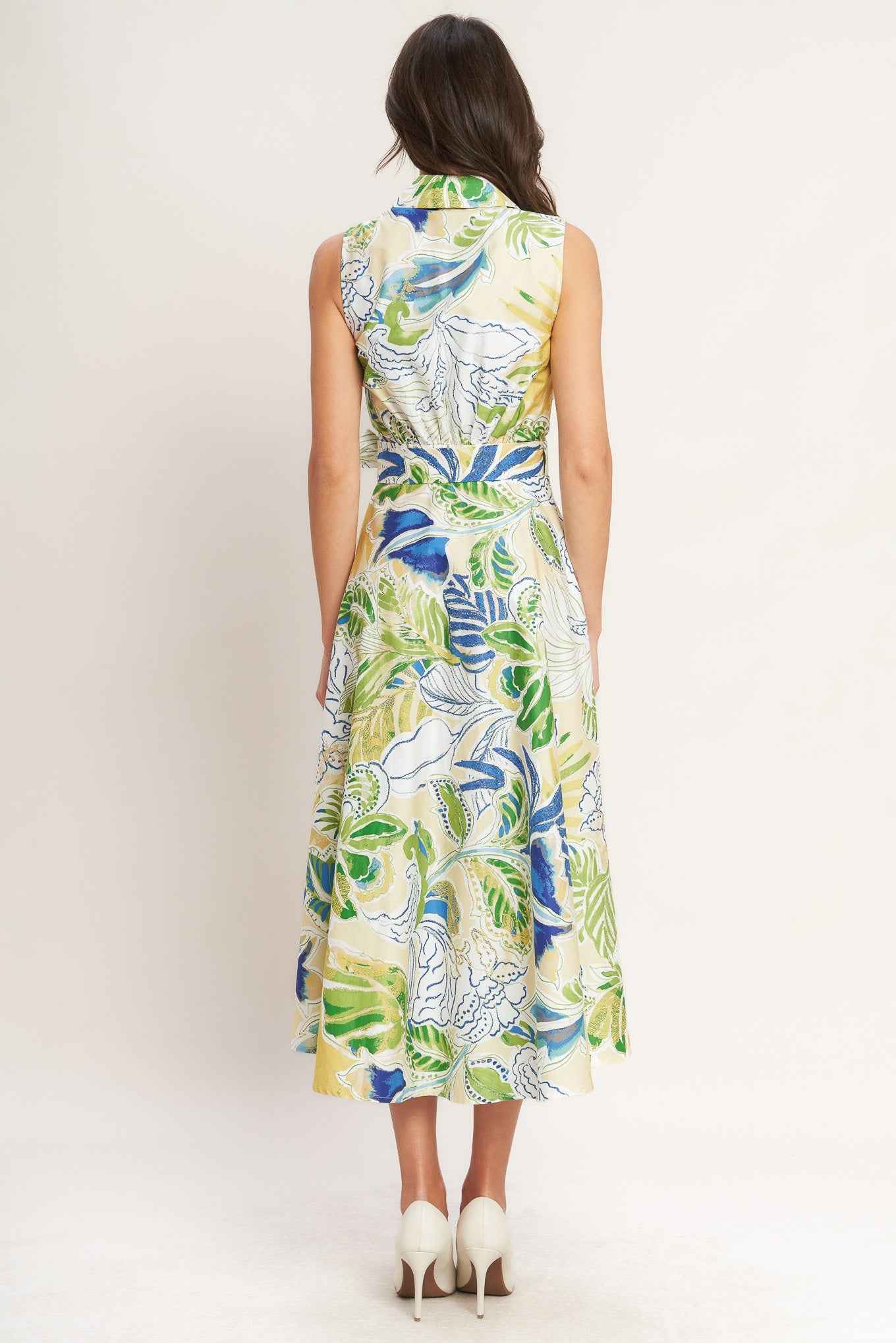 LAGOON FLOW WOVEN MIDI DRESS
