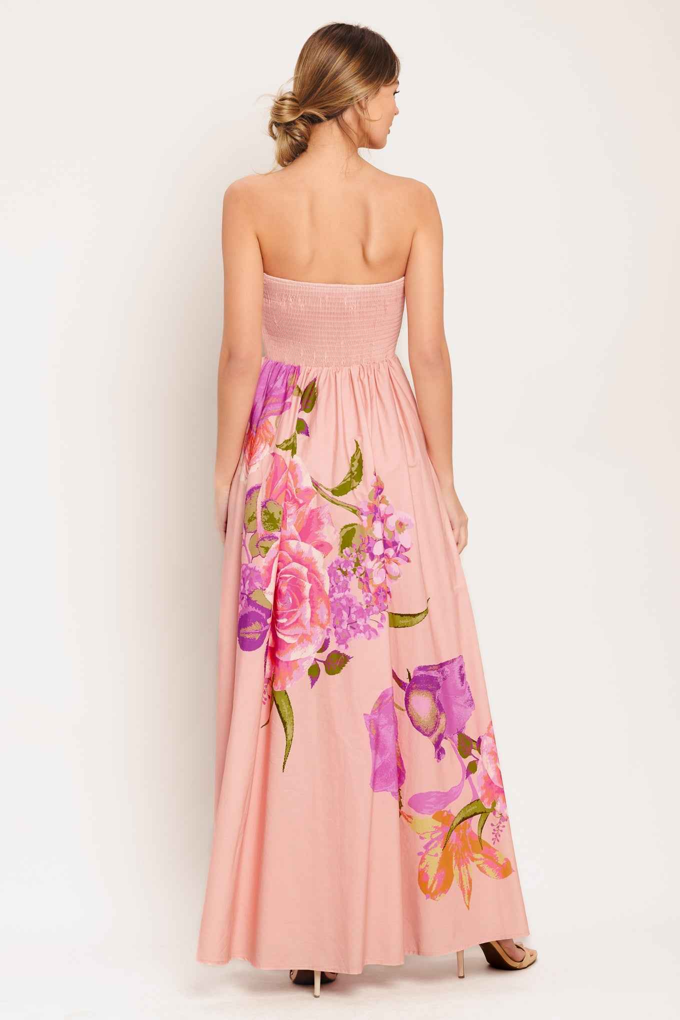 ROSE SERENADE WOVEN MAXI DRESS