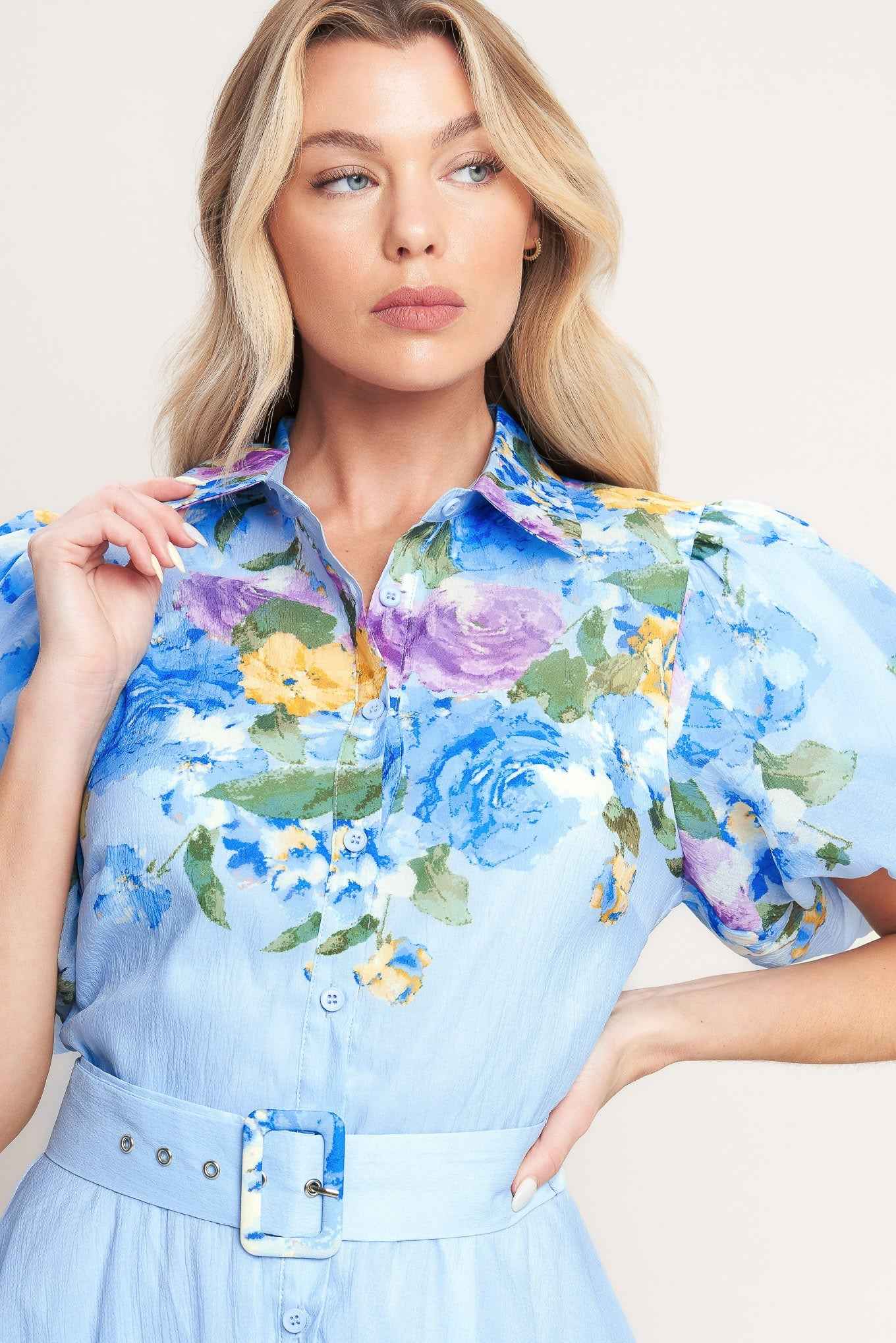 SPRINGTIME SWEETHEART WOVEN MIDI DRESS