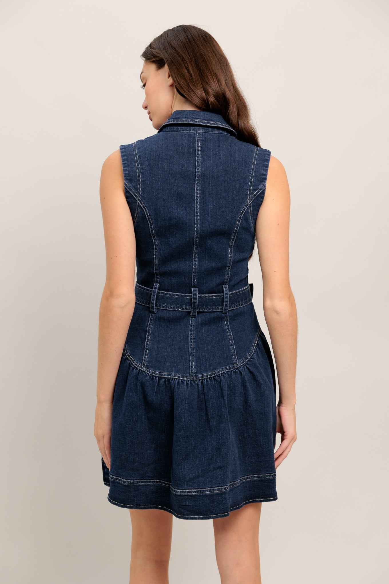 MADE TO FLATTER DENIM MINI DRESS
