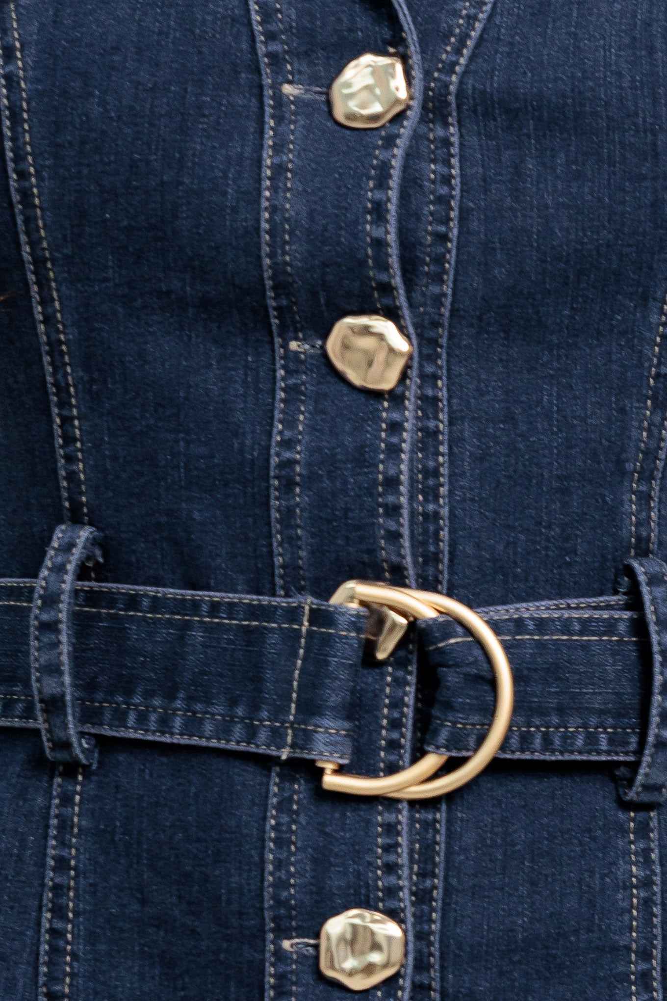 MADE TO FLATTER DENIM MINI DRESS