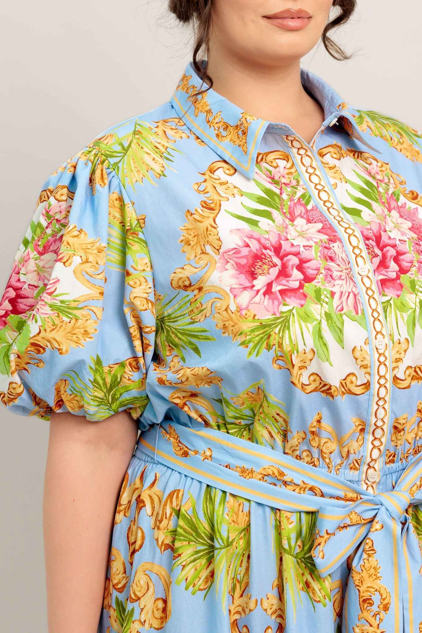 BLUE PALACE WOVEN MIDI DRESS