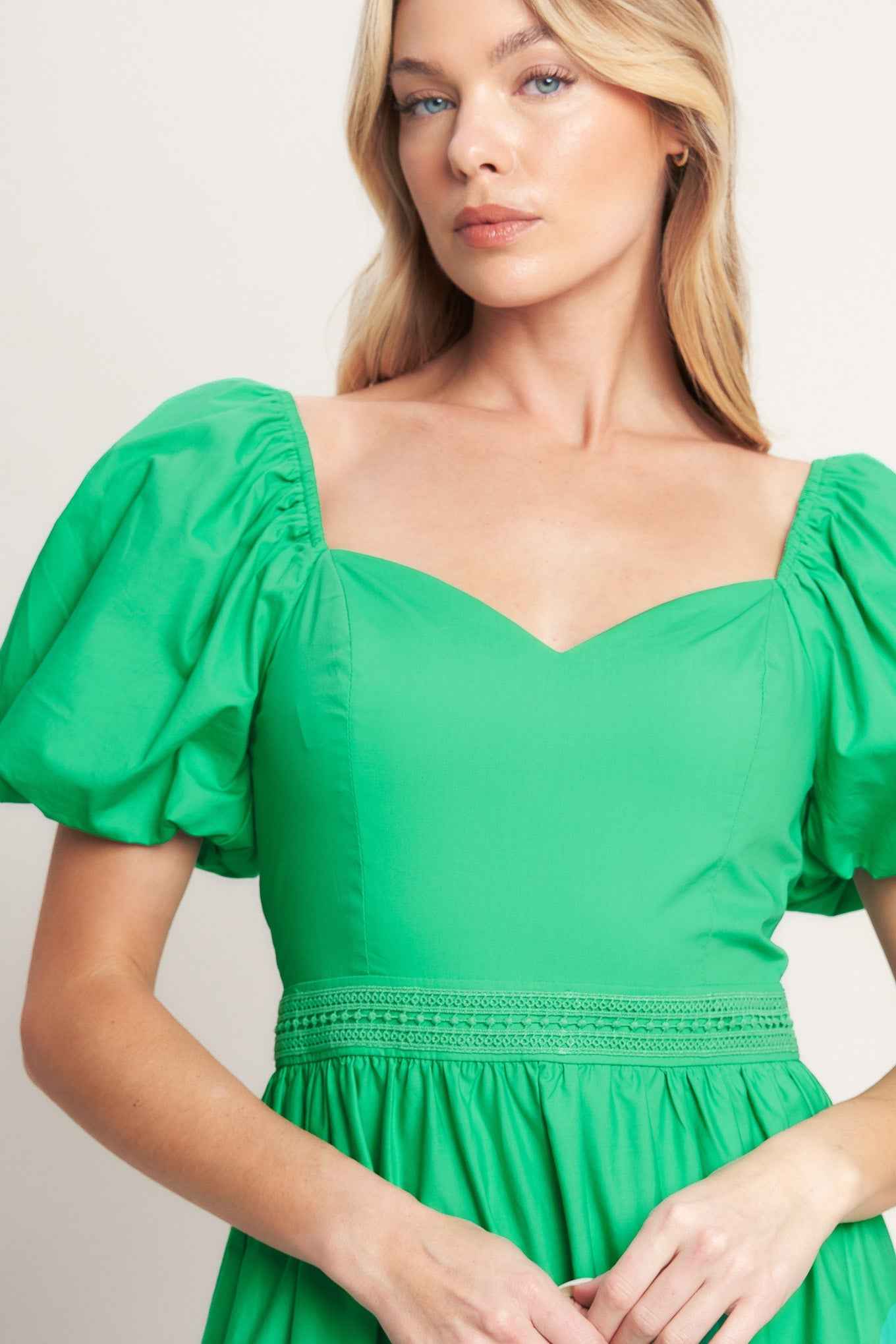 SWEET VERDANT WOVEN MAXI DRESS