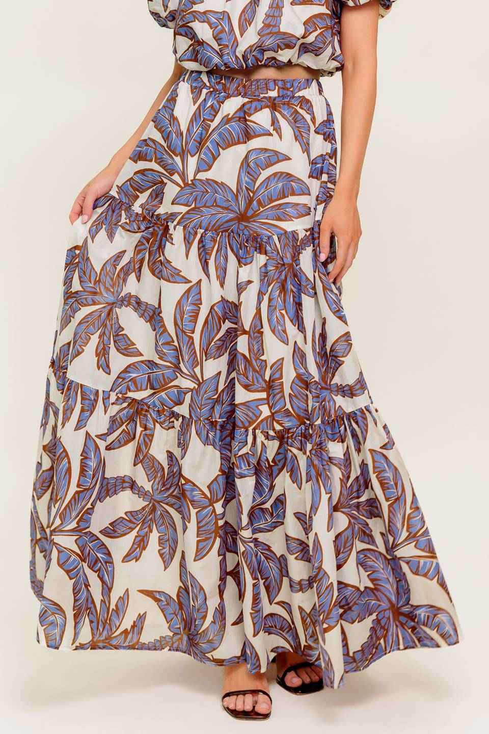 PETAL WALTZ WOVEN MAXI SKIRT