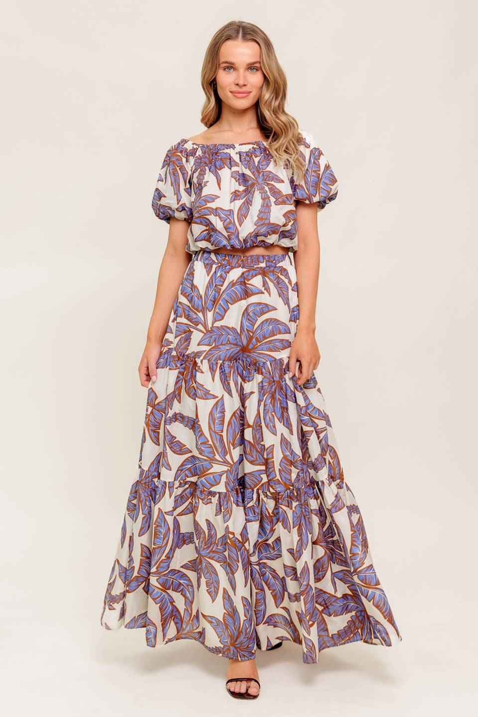 PETAL WALTZ WOVEN MAXI SKIRT