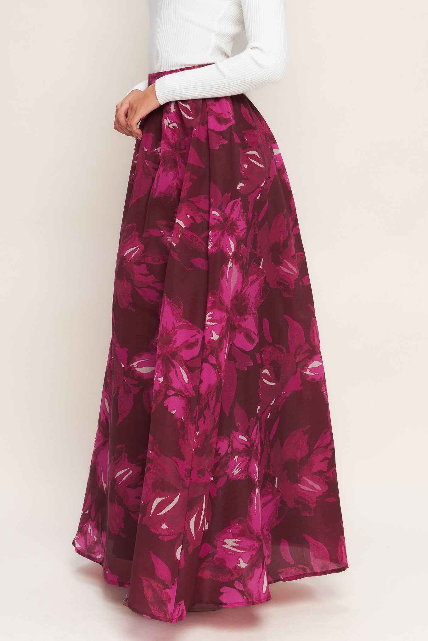BOUQUET NO.9 WOVEN MAXI FULL SKIRT