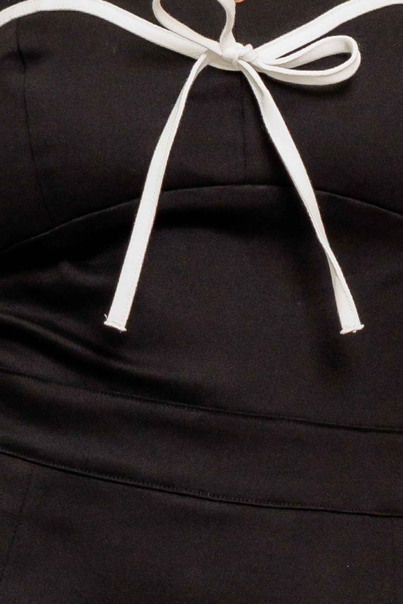 NOIR BOW COUTURE WOVEN SKORT ROMPER