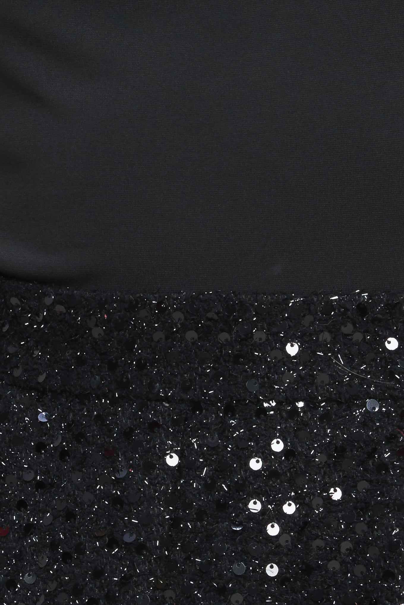 TWINKLE CHIC BLACK TOP AND SEQUIN SHORT ROMPER