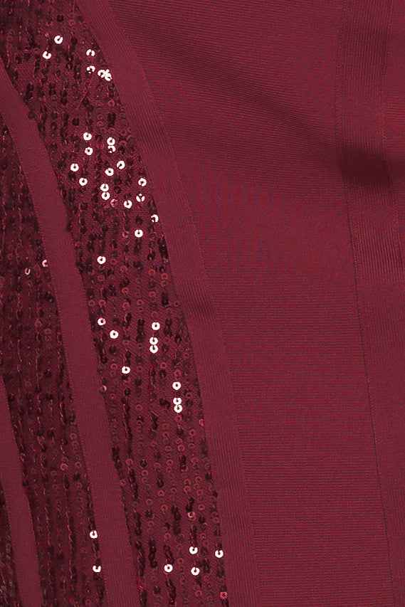 HOLIDAY GLAM BANDAGE MINI DRESS