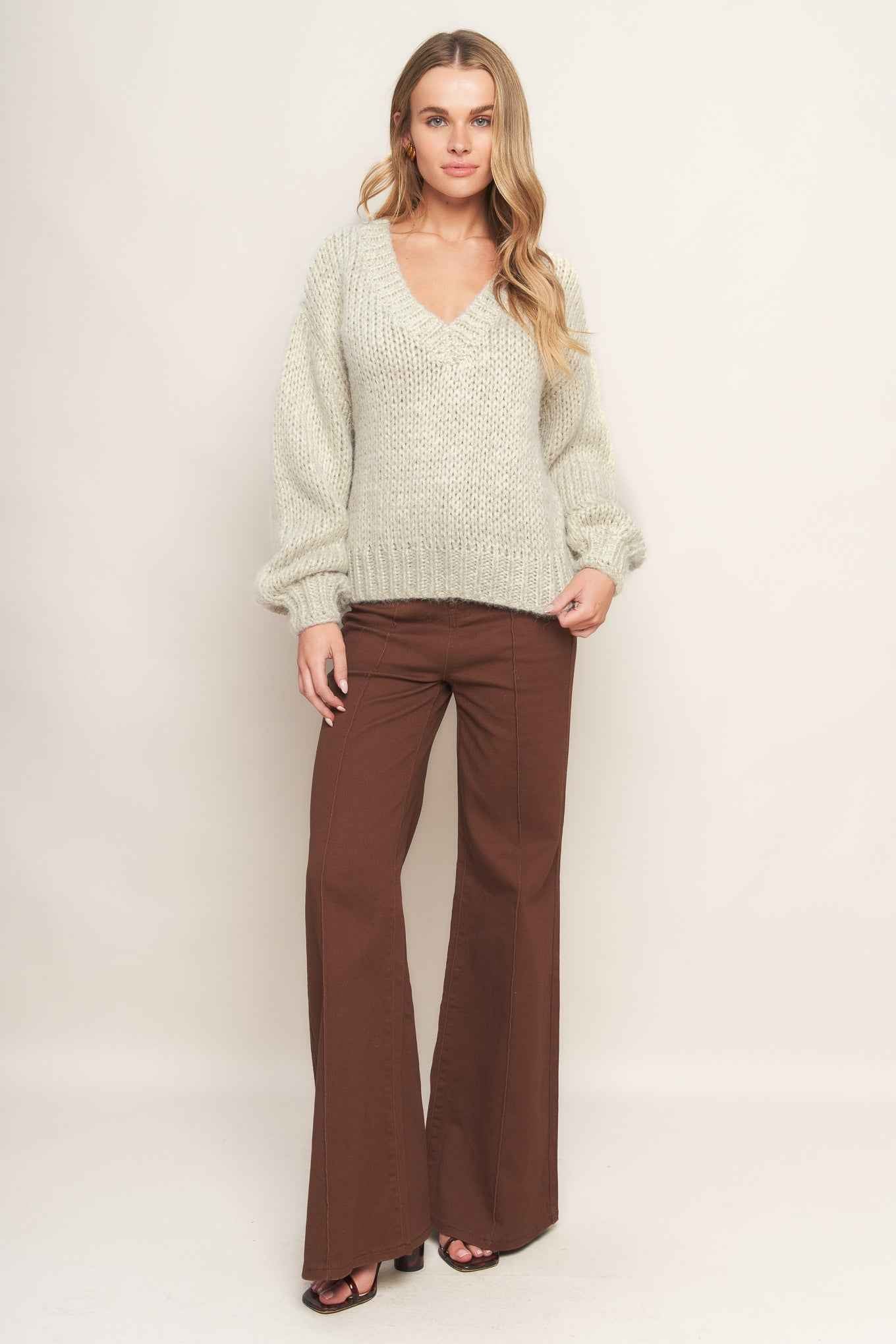 EARTHY TOUCH SWEATER KNIT TOP