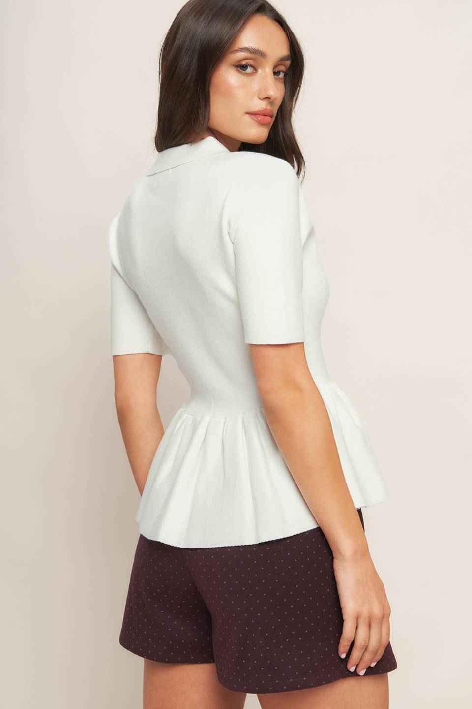 SWEET SERENADE CREAM WOVEN TOP