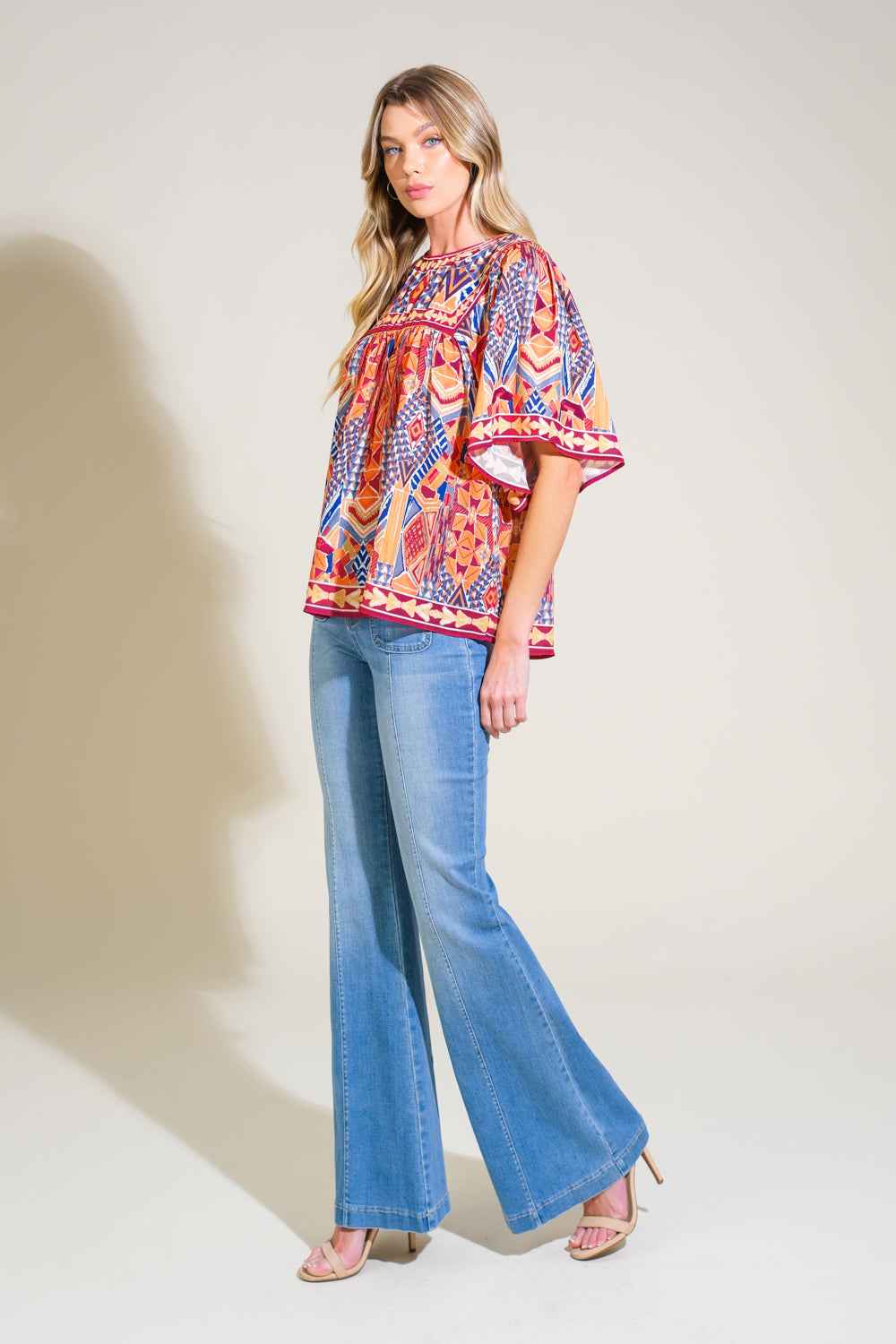 SPARKLY ENERGY WOVEN TOP