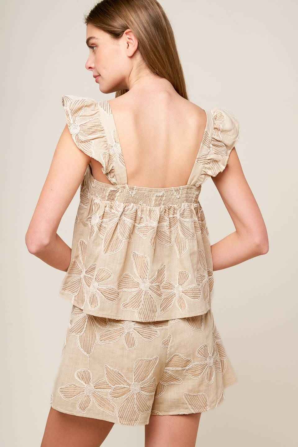 DARCY DREAM WOVEN TOP AND SHORTS SET