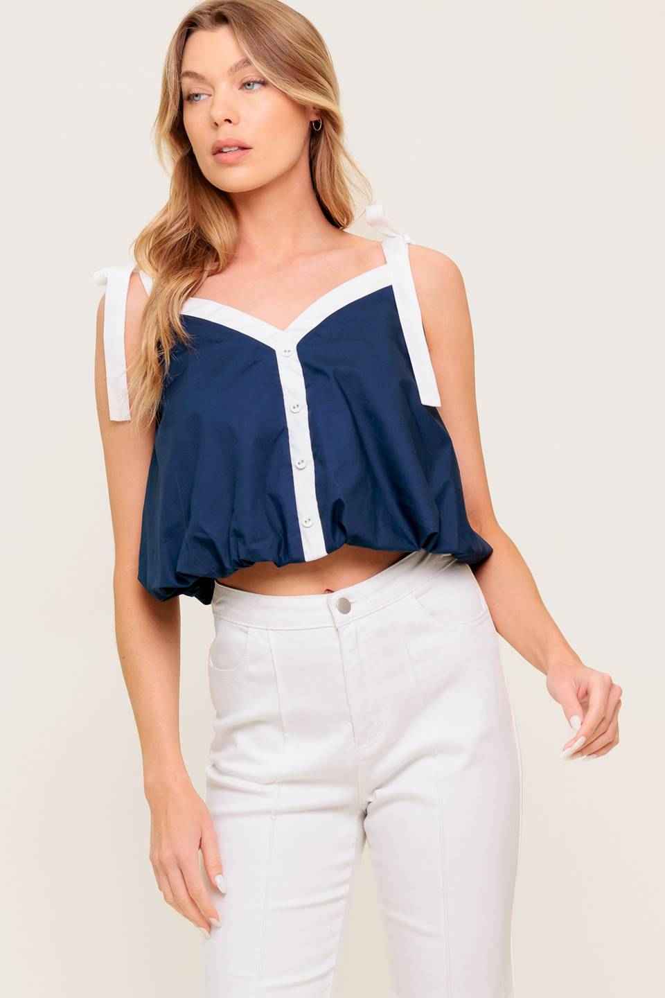 SCENT OF SPRING WOVEN TOP