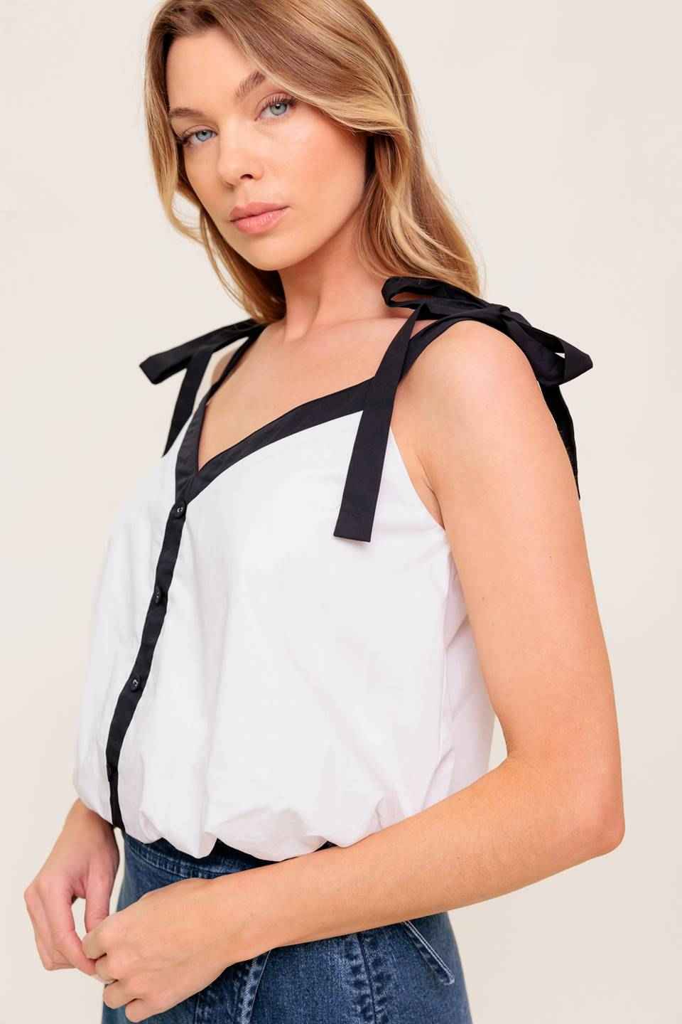 SCENT OF SPRING WOVEN TOP