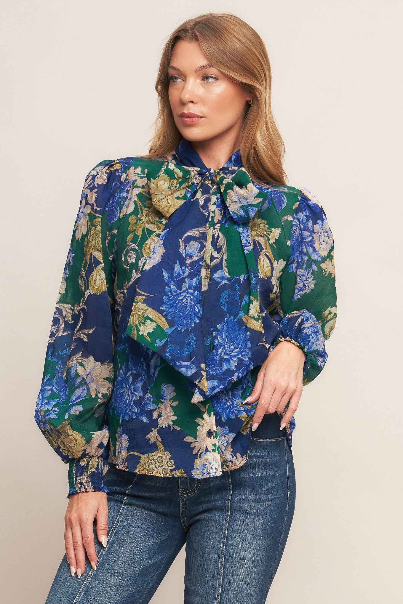 ROYAL TAPESTRY WOVEN TOP