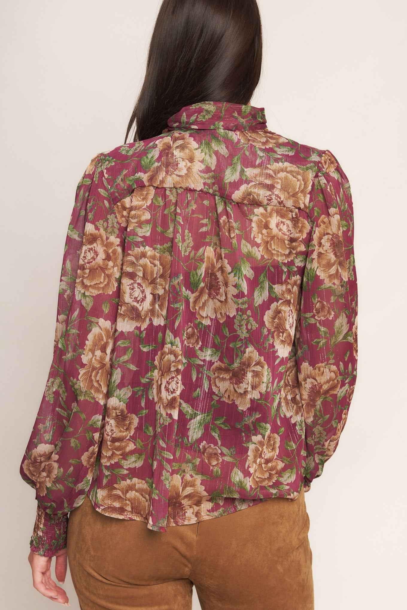 WHISPERING GARDEN WOVEN TOP