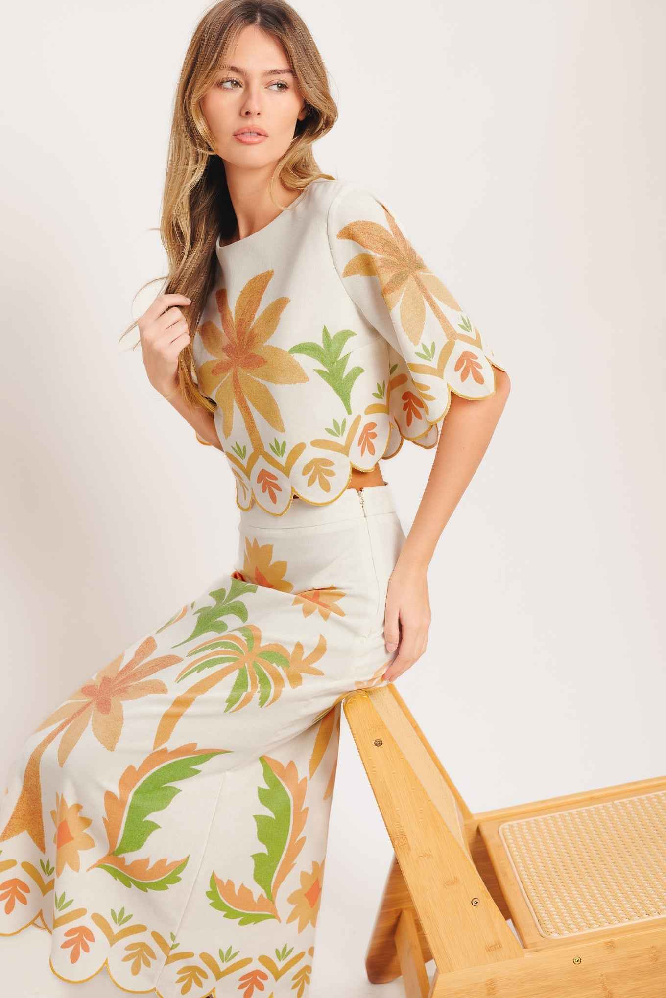 VINTAGE ISLAND WOVEN CROP TOP