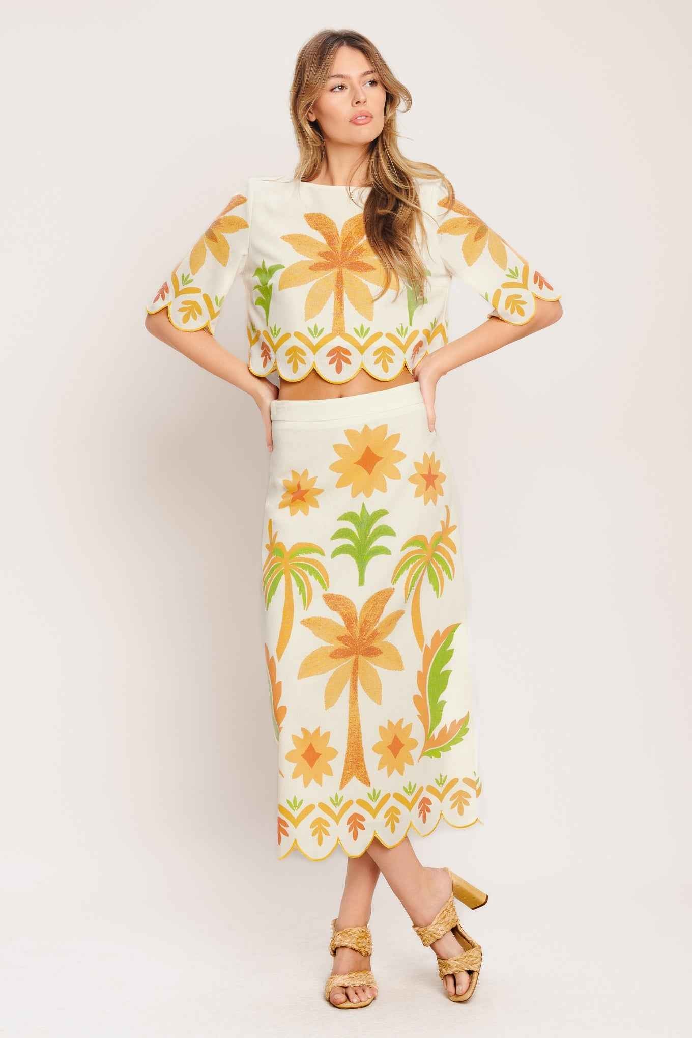 VINTAGE ISLAND WOVEN CROP TOP