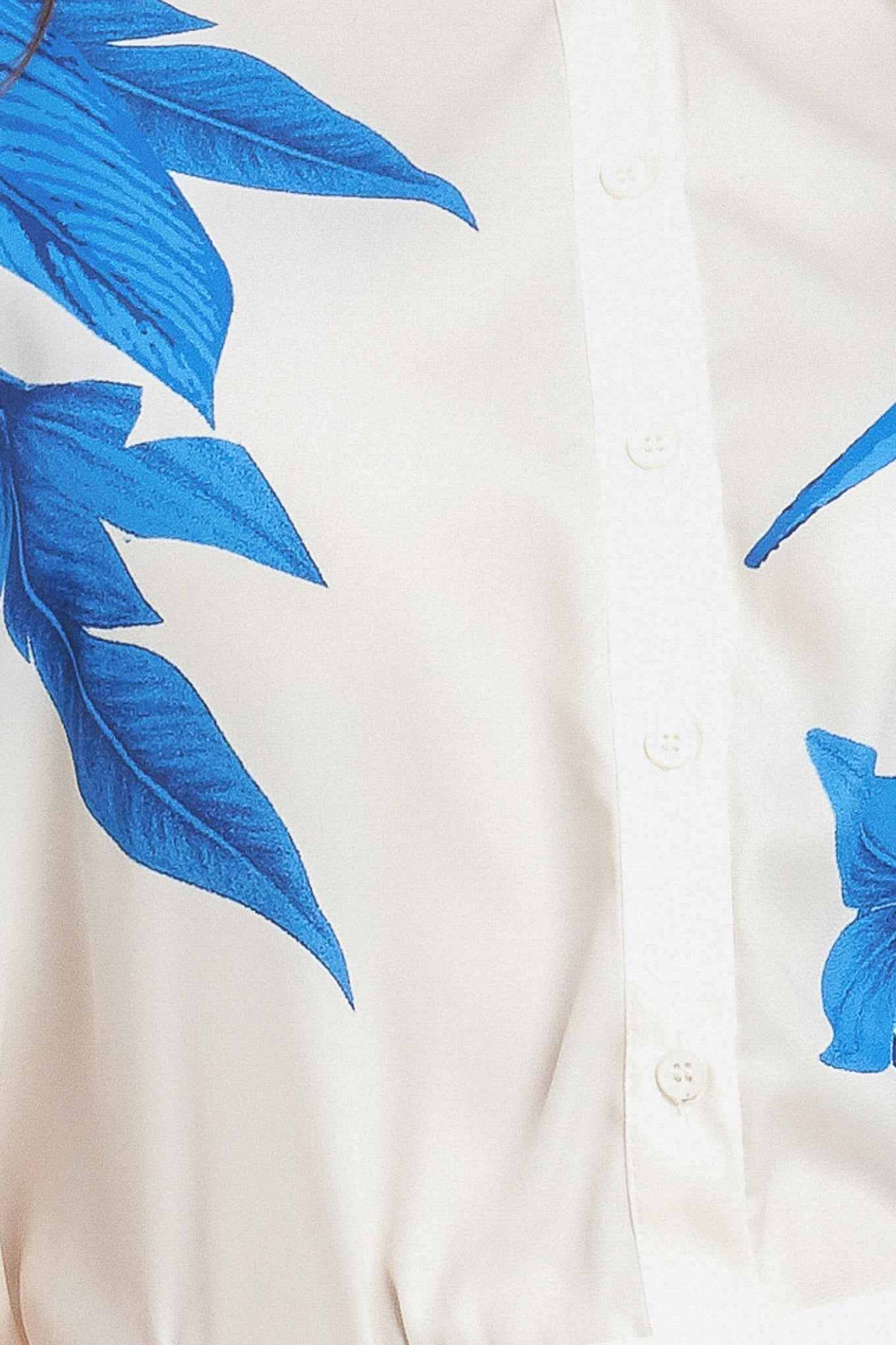 ASYMMETRICAL BOTANICAL WOVEN SHIRT